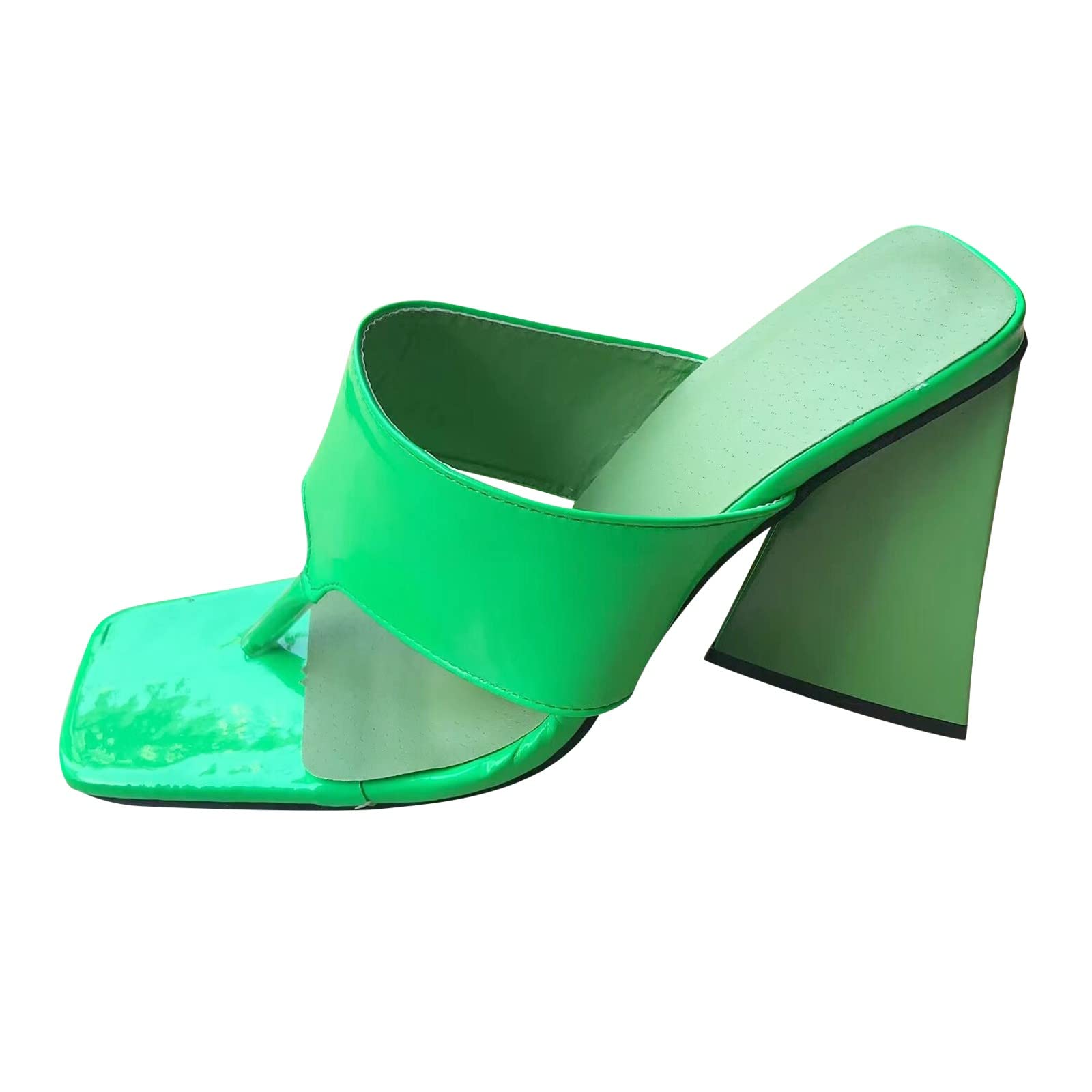 Women's Leather Sandals - Breathable Casual Shoes with Thick Chunky Heels for Summer Outfits, Beach Vacations & Date Nights