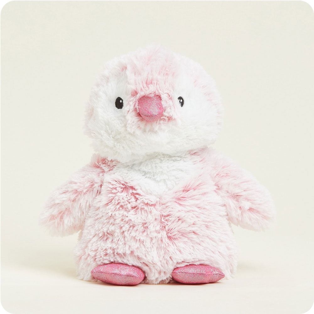 Pink Penguin Warmies - Soft Plush Stuffed Animal with Microwavable Heat Pack for Kids & Adults - Perfect for Relaxation, Stress Relief & Cold Weather Comfort