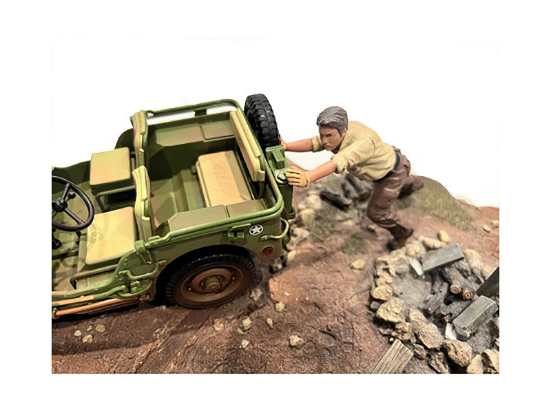 1/18 Scale 4X4 Mechanic Figure - Highly Detailed Model Car Accessory for Diorama & RC Enthusiasts | Perfect for Off-Road Scenes, Garage Displays & Miniature Photography