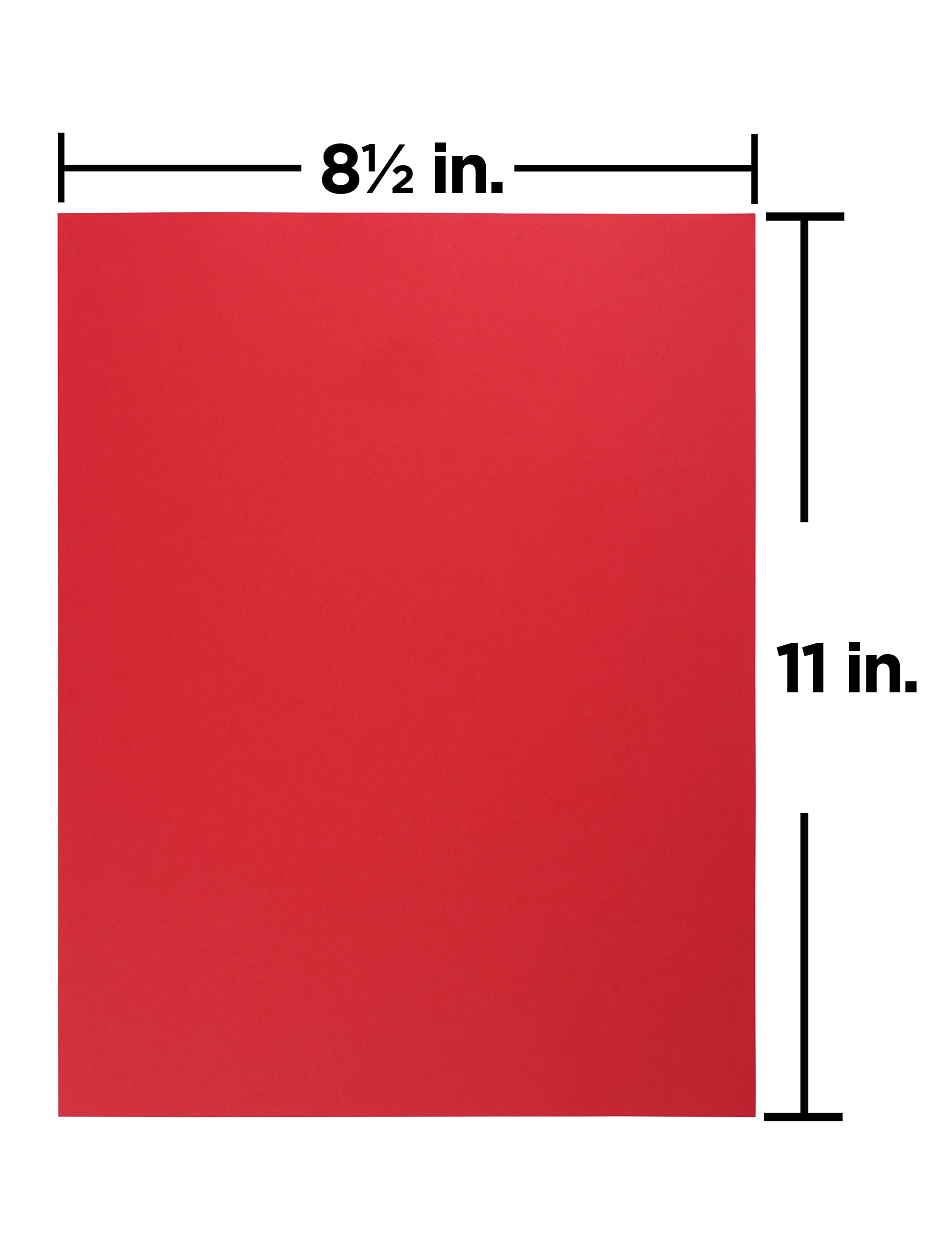 JAM PAPER Colored 24lb Paper - 90 GSM - 8.5 x 11 Inches - Red Recycled Paper - 50 Sheets per Pack - Perfect for Office, School, Craft Projects & Eco-Friendly Printing