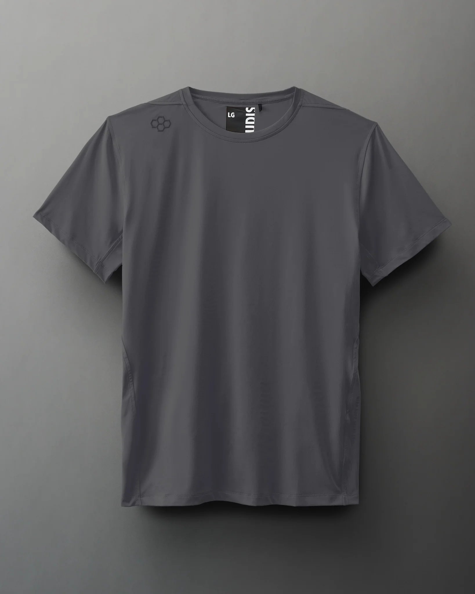 RUDIS Performance Stretch T-Shirt for Men - Carbon Black Athletic Workout Shirt - Gym, Running & Training Apparel