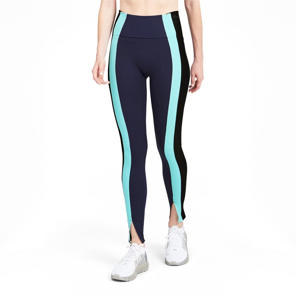 PUMA Women's Forever Luxe Tight Striped Fitness Athletic Leggings - High Waist Yoga Pants for Running, Workout & Gym - Comfortable & Stretchy Activewear