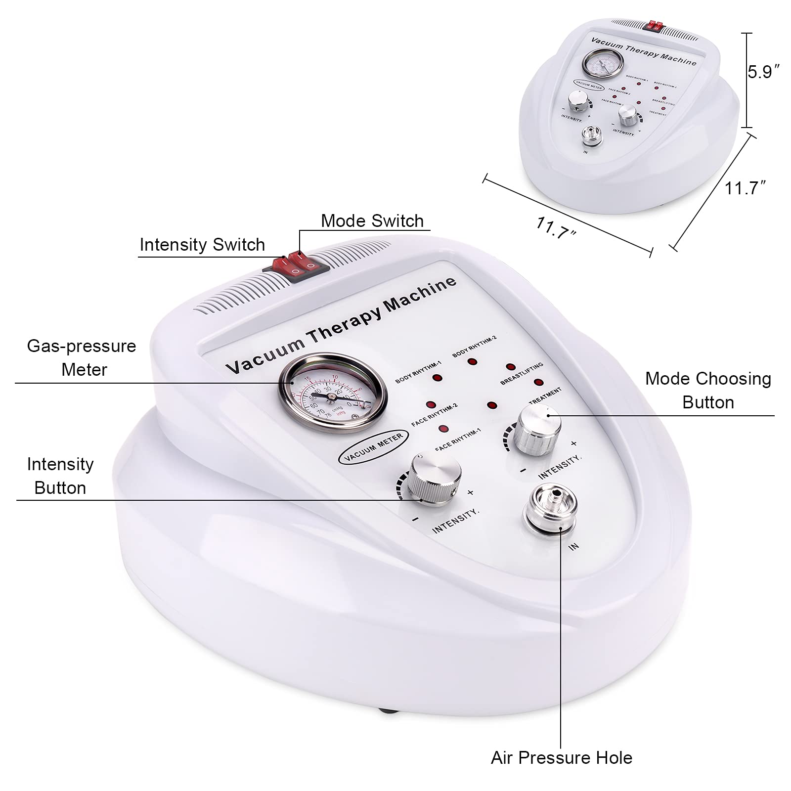 Professional Vacuum Therapy Cupping Machine Set - 30 Silicone Cups & 3 Metal Gua Sha Tools for Deep Tissue Massage | Salon, SPA, Home Use for Body, Back & Facial Care | Pain Relief & Cellulite Treatment