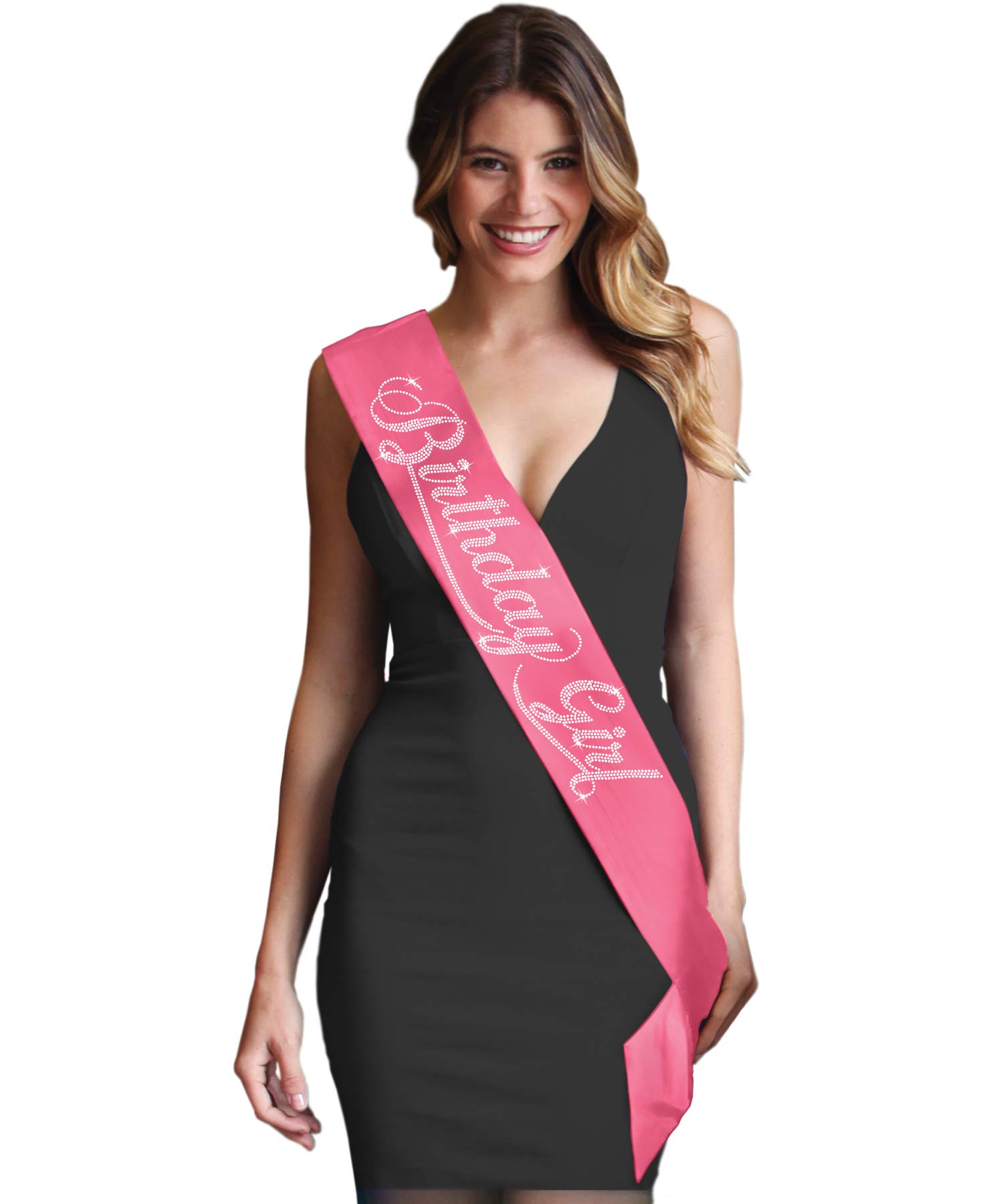 Sparkling Birthday Girl Rhinestone Sash - Elegant Birthday Party Decorations & Accessories for Women & Girls - Perfect for Bachelorette Parties, Bridal Showers & Special Celebrations