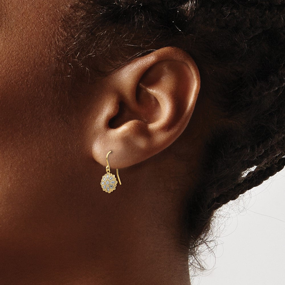 Gold Diamond Cut Polished Fancy Dangle Earrings TM740 - Elegant Women's Jewelry for Parties, Weddings & Special Occasions