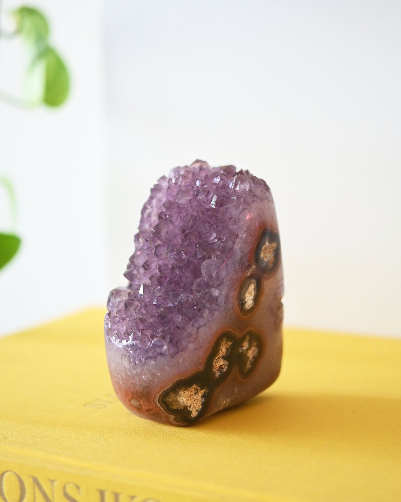 Natural Amethyst Druzy Freeform Stone - 4 Inch Healing Crystal for Meditation, Home Decor & Jewelry Making | Spiritual Gifts & Yoga Accessories