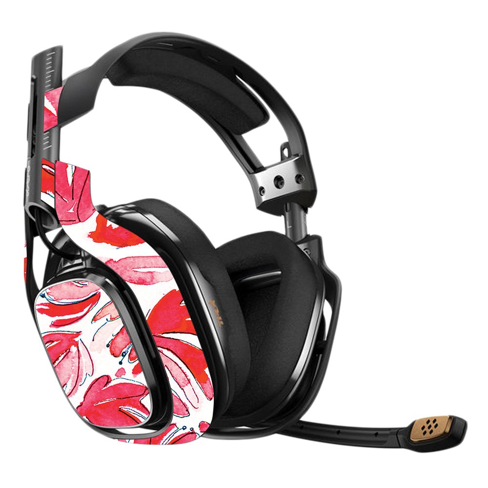 MightySkins Vinyl Decal Wrap Cover for Astro A40 3rd Gen Gaming Headset - Red Petals Design | Protective, Durable & Customizable Skin | Easy to Apply & Remove | Made in USA | Perfect for Gamers & Streamers
