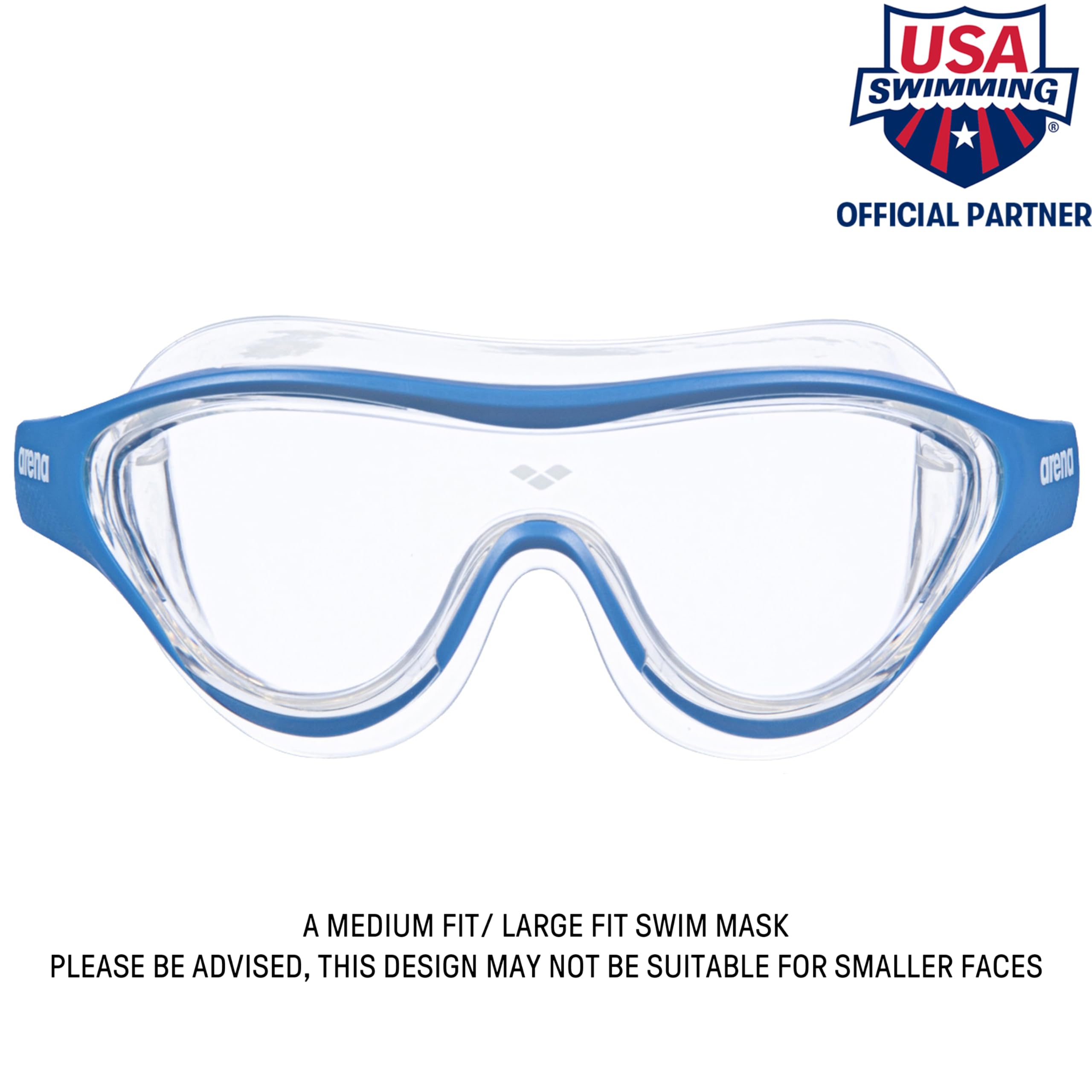 ARENA Unisex Adult The One Swim Mask - Anti-Fog, UV Protection, Large Fit Polycarbonate Mirror/Non-Mirror Lens for Men & Women - Perfect for Lap Swimming, Snorkeling & Water Sports
