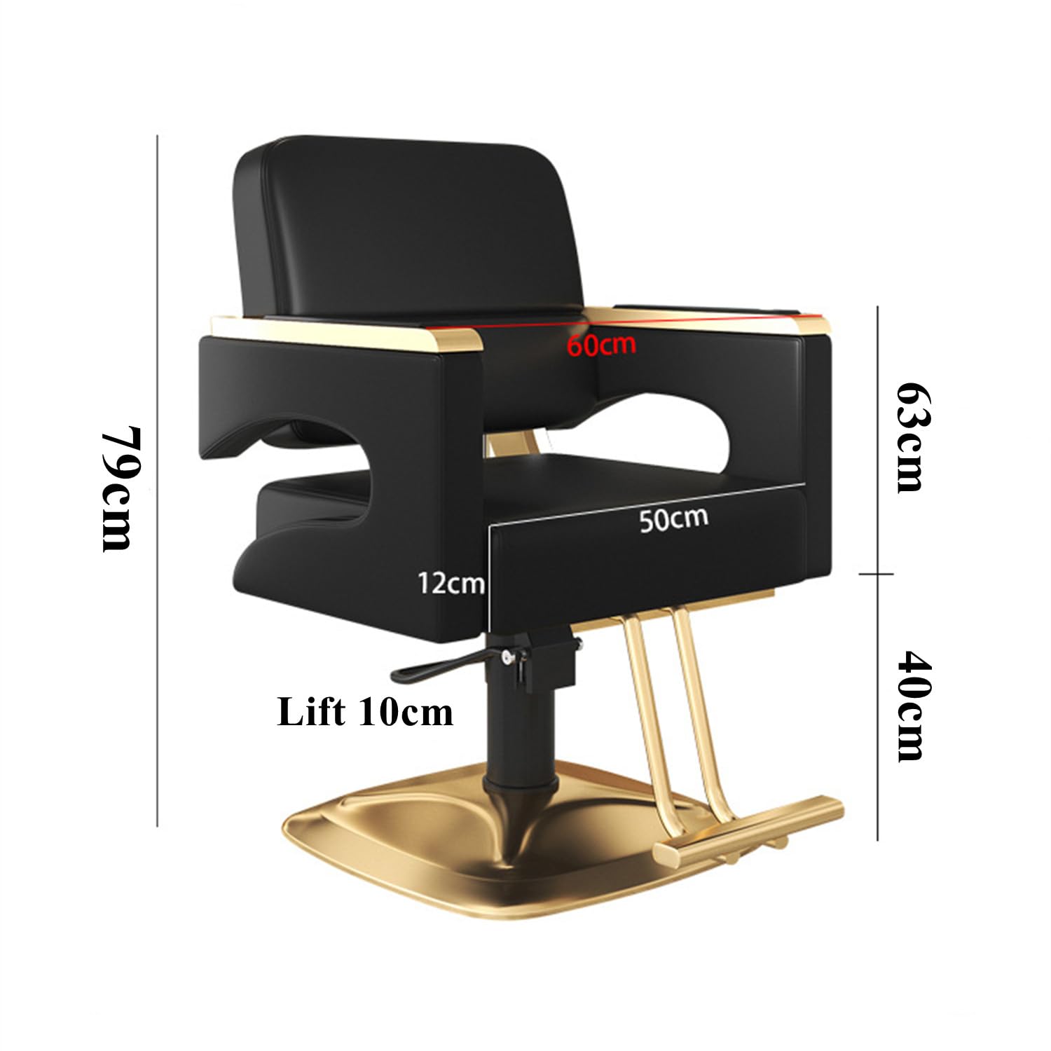 Professional 360° Swivel Salon Barber Chair for Hair Stylists - Adjustable Hydraulic Styling Chair with Headrest for Hairdressing, Shampoo & Beauty Spa - Perfect for Salons, Barbershops & Home Use (Black)