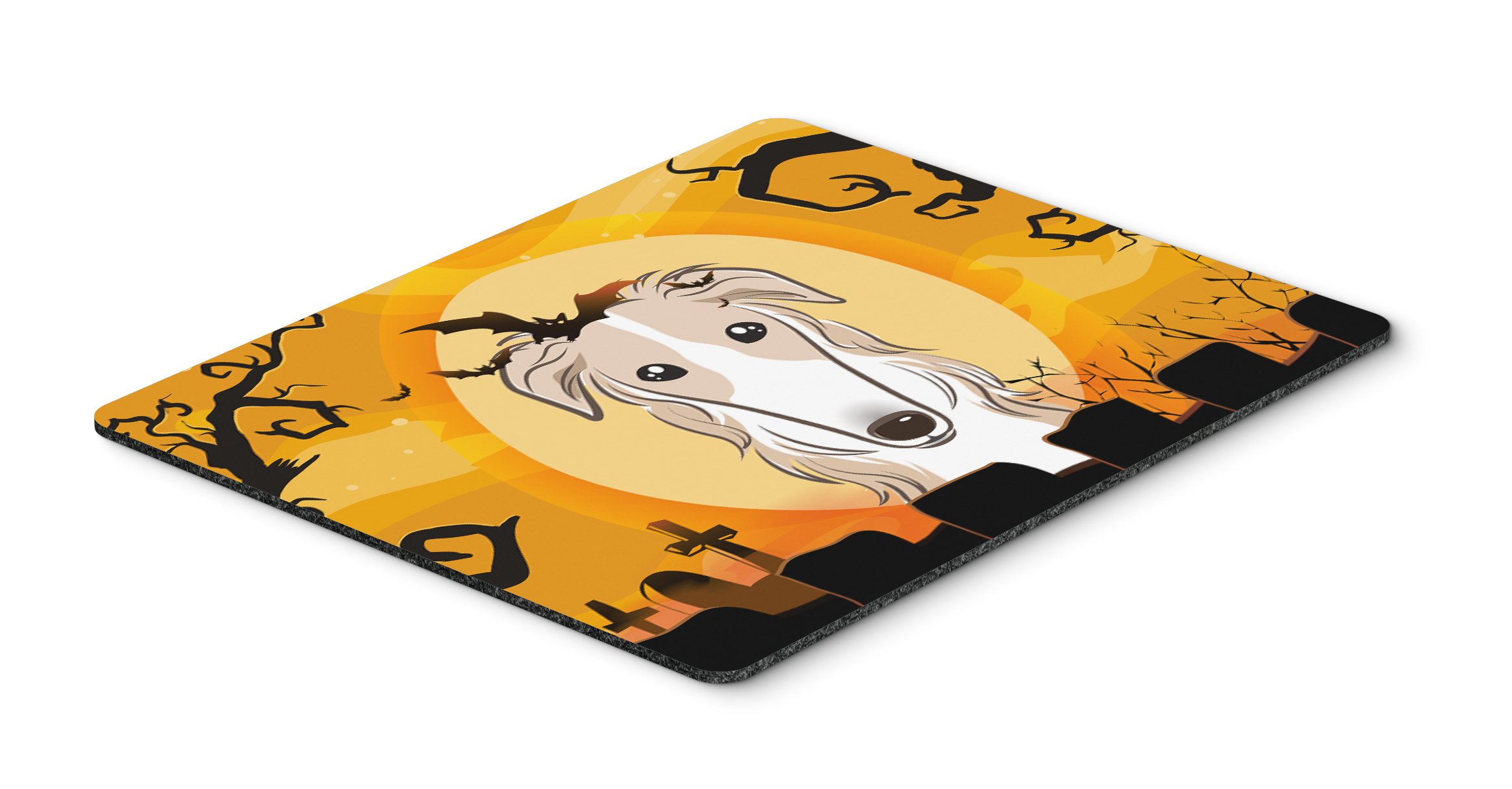 Halloween Borzoi Mouse Pad & Hot Pad Trivet - Large Washable Desk Mat for Home Office, Gaming, Computer & Laptop Use - Perfect for Halloween Decor & Workspace Setup