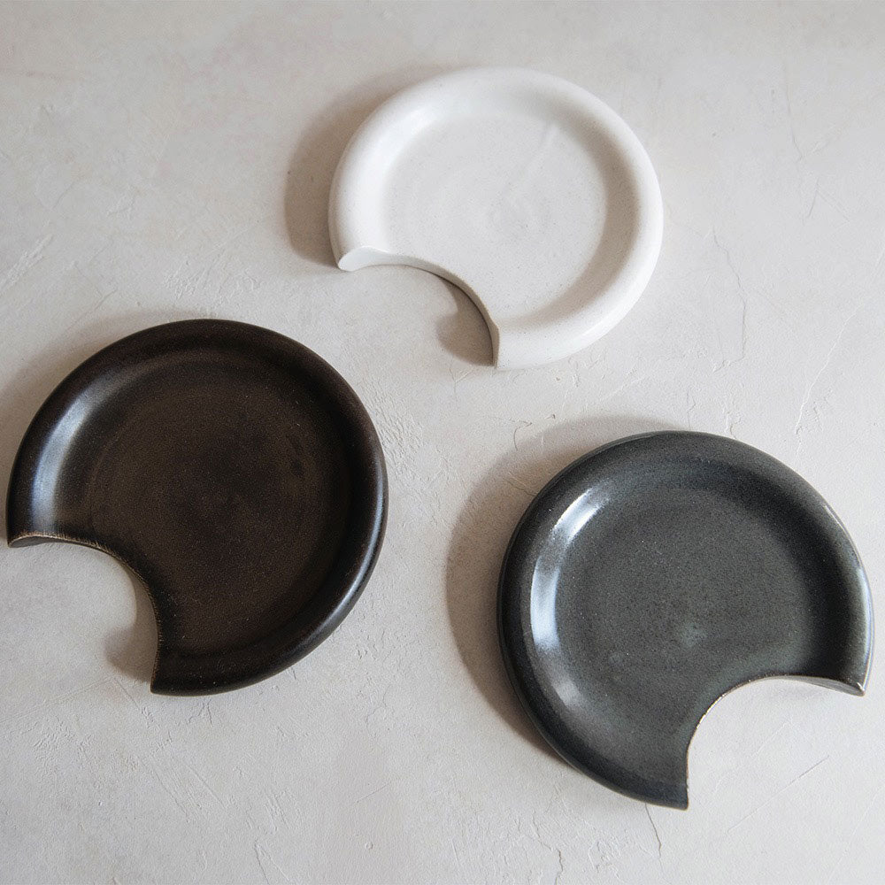 Handmade Ceramic Spoon Rest for Kitchen - Elegant & Durable Utensil Holder for Cooking, Serving & Dining Decor