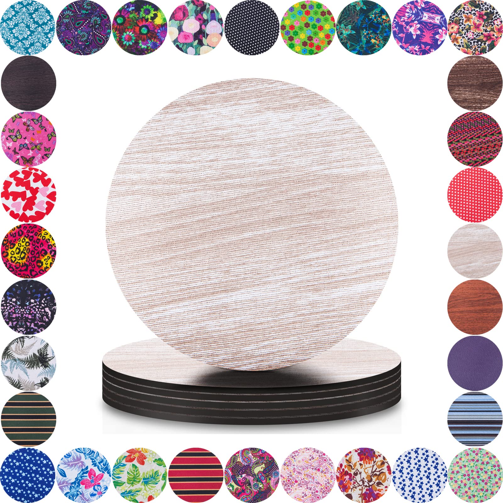 6-Pack Drink Coasters for Tabletop Protection - Absorbent & Durable Home Decor for Living Room, Kitchen, Dining Room - Perfect Housewarming Gifts for New Home & Party Essentials