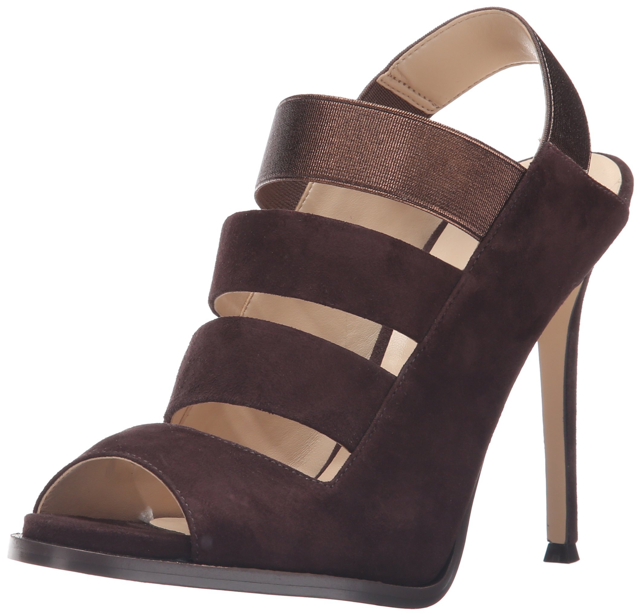 Nine West Women's Hallan Suede Dress Sandals - Comfortable Heeled Strappy Sandals for Women | Perfect for Weddings, Parties & Summer Outfits
