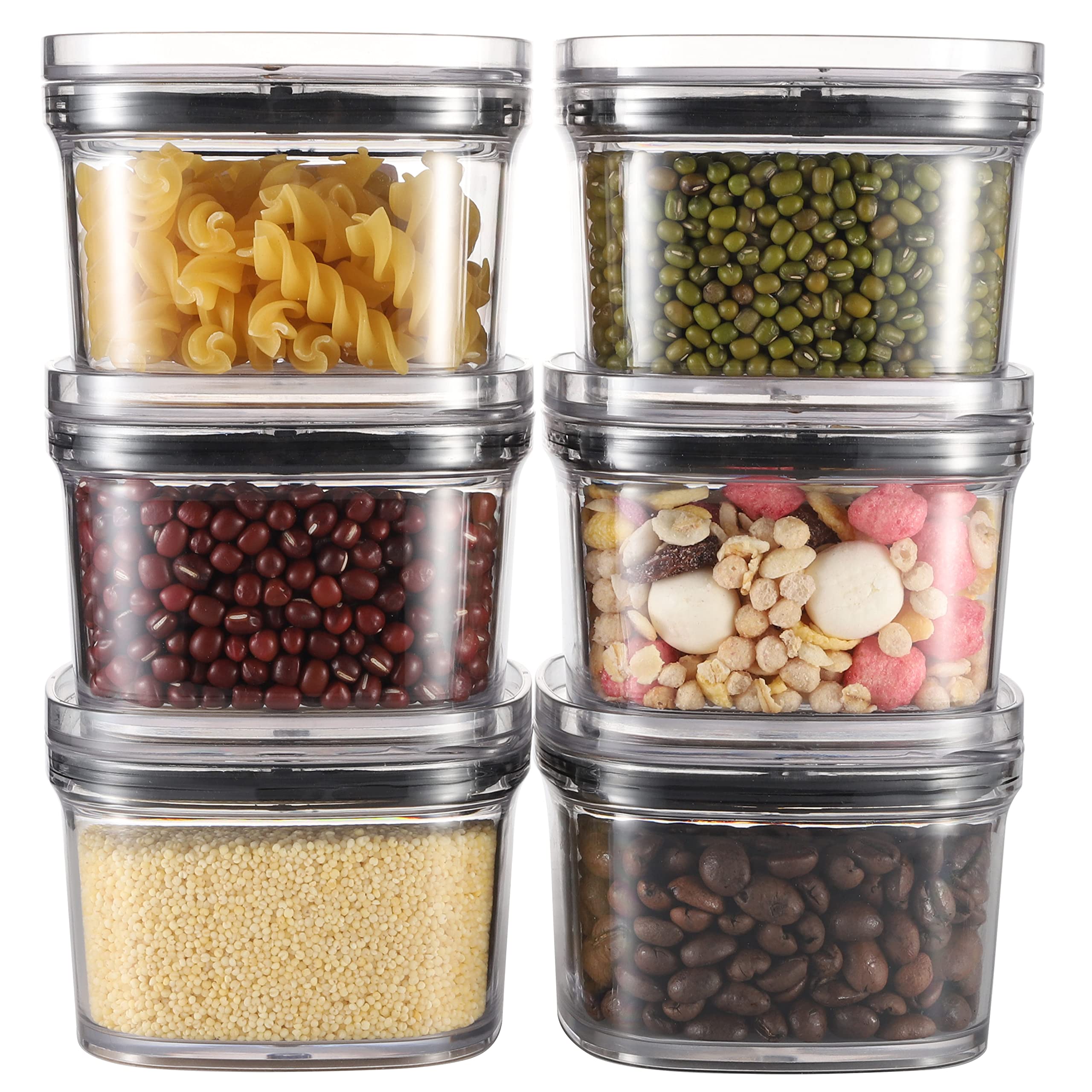 Zeeooil 6-Piece Airtight Plastic Condiment Containers Set with Lids - Reusable Small Food Storage Containers for Salad Dressing, Sauces, Spices & Sugar - Perfect for Lunch Box, Picnic, Travel & Kitchen Organization