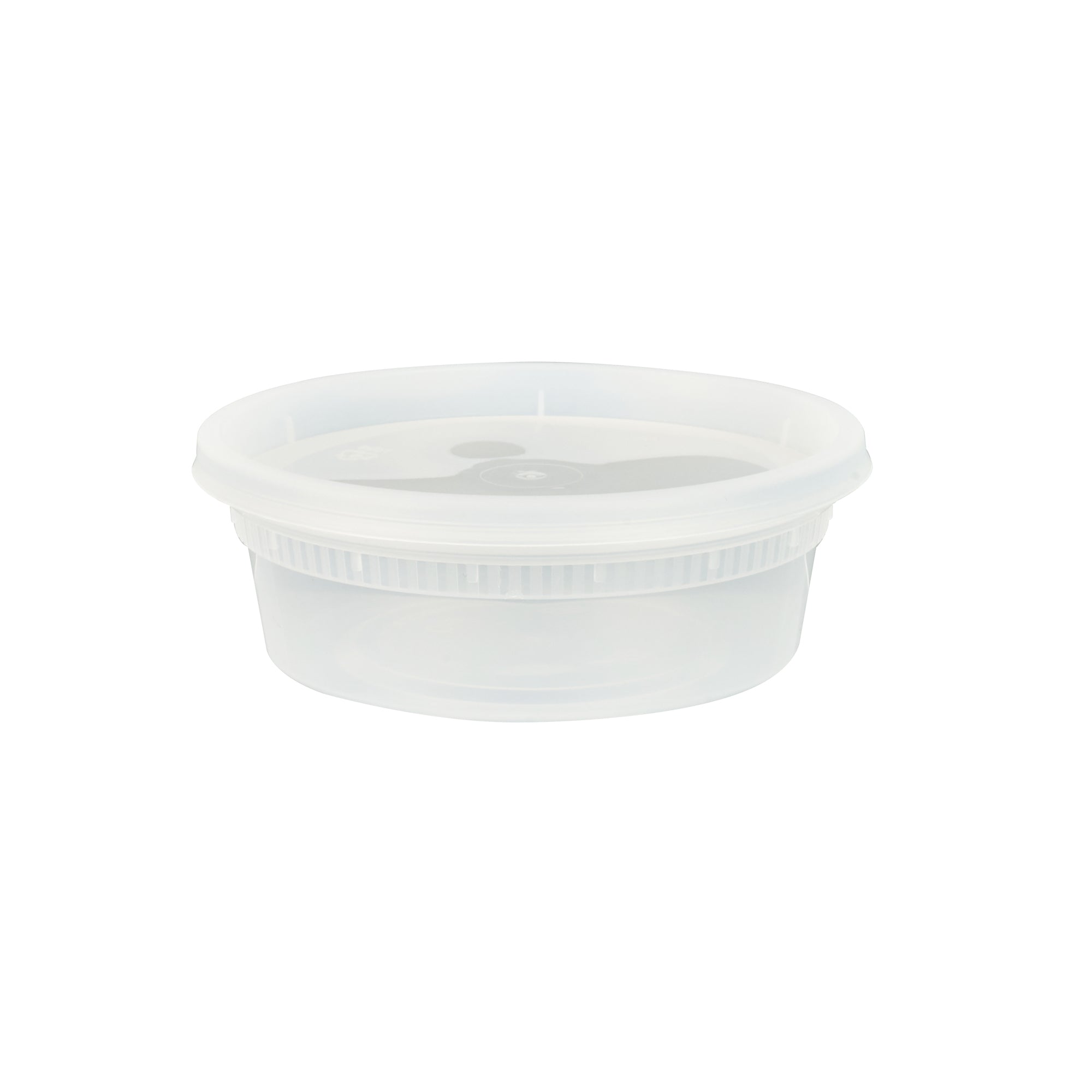 8 oz Round Clear Plastic Soup Containers with Lids - Microwave Safe, 4.5