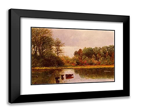 Black Modern Wood Frame with Double Matting