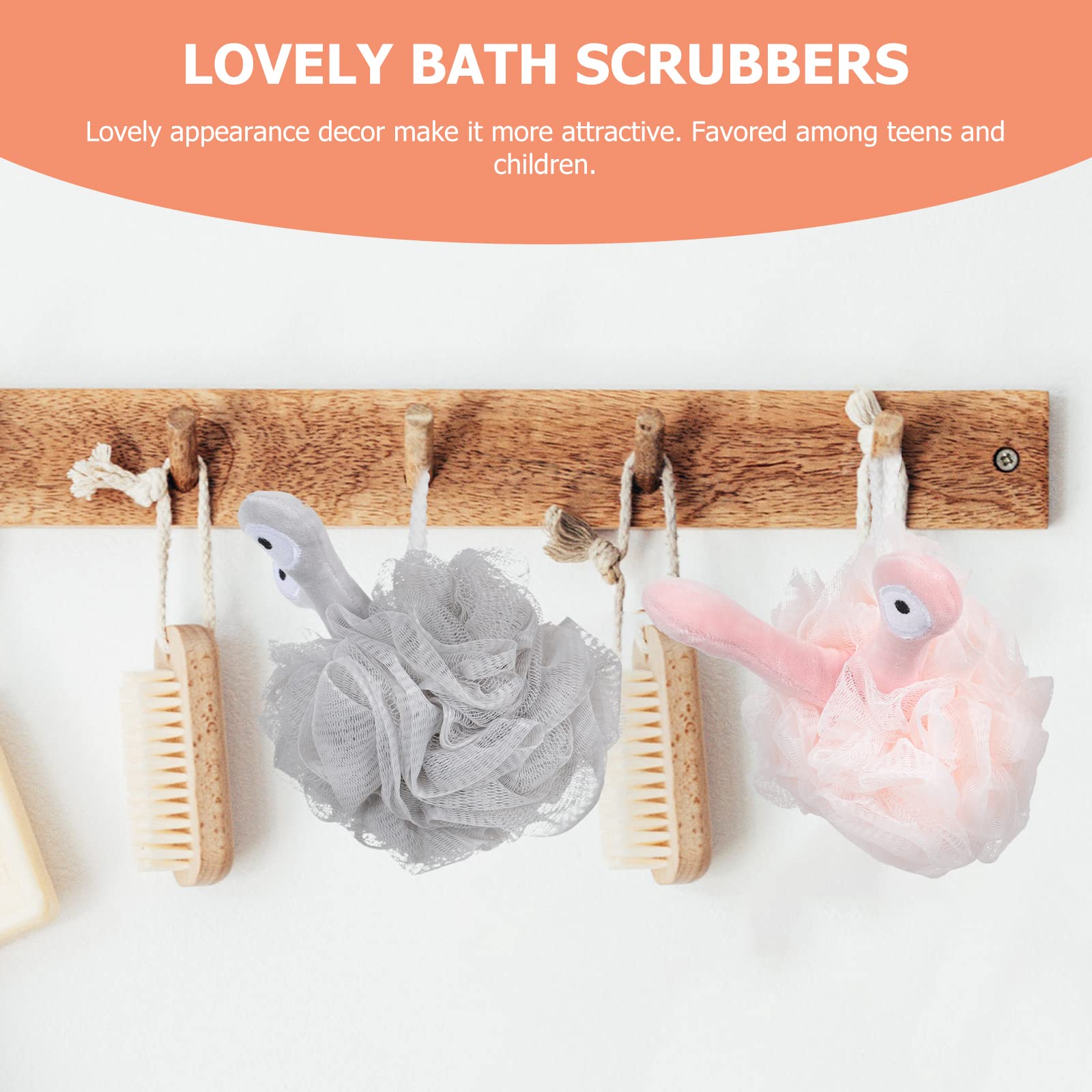 EXCLUZO 3-Piece Bath Flower Set - Cute & Creative Bath Balls for Exfoliating & Body Scrub - Home Spa & Relaxation Gift for Women - Perfect for Bubble Baths, Self-Care & Gift Giving