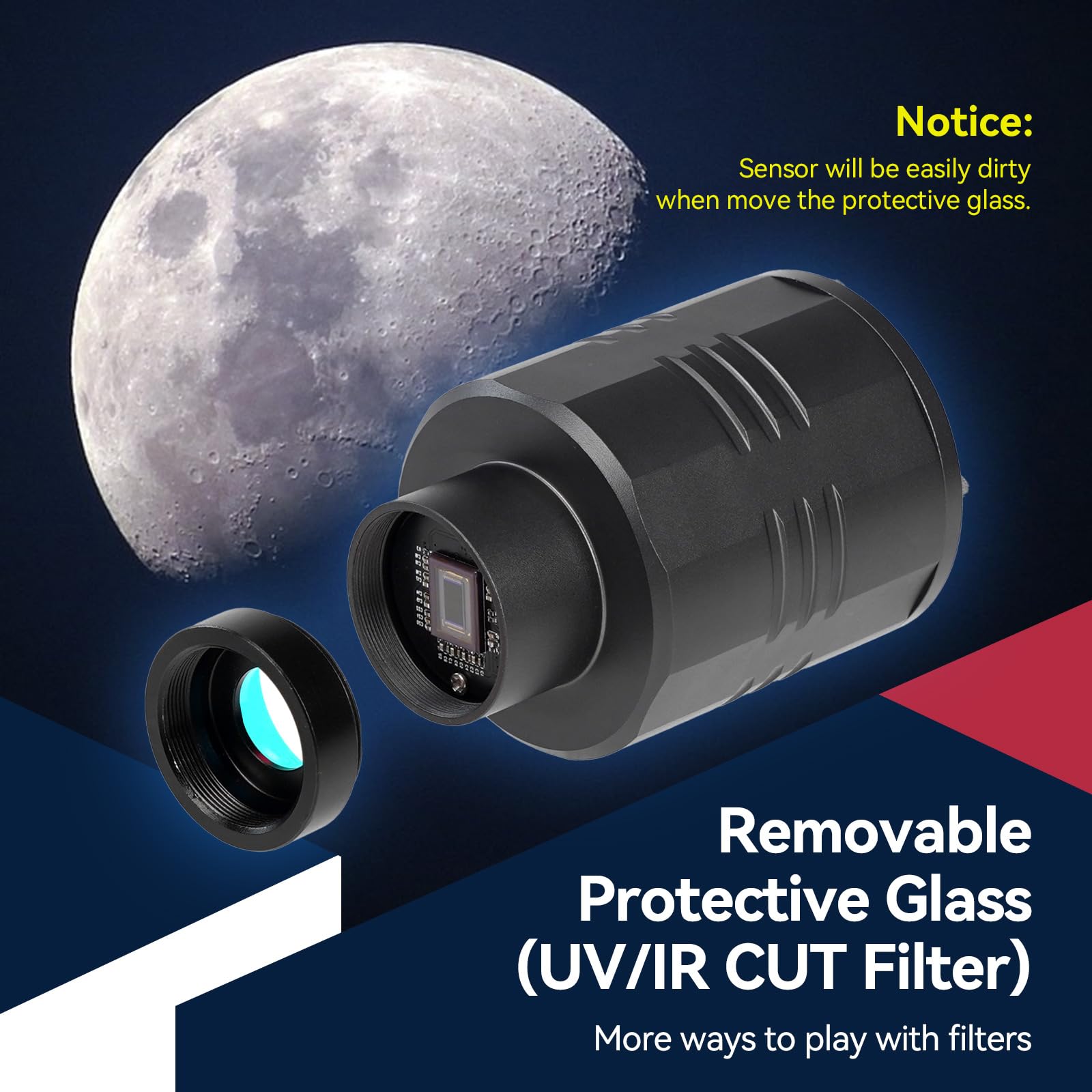 SVBONY SC311 WiFi Telescope Camera Eyepiece - 1080P Planetary Camera with IMX662 Sensor, 4 Device Connections & Removable UV IR Cut Glass for Moon, Jupiter, Saturn Photography | Perfect for Astrophotography & Stargazing Enthusiasts