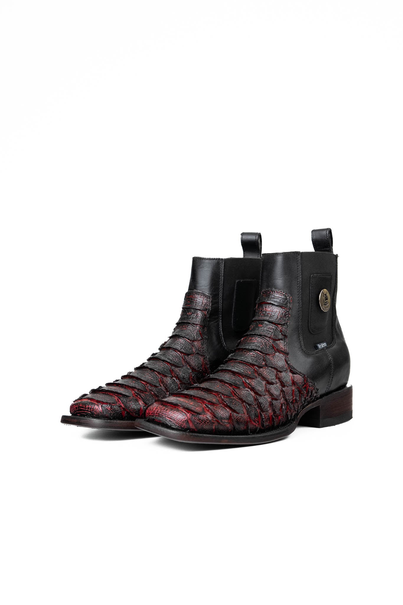 Rock'em Clon Python Square Toe Ankle Boots for Women - Stylish Western Cowgirl Boots with Genuine Python Print - Perfect for Country Concerts, Rodeos & Fall Fashion Outfits