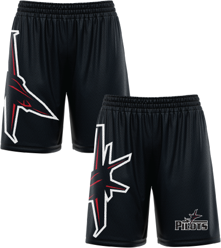 **Pinecrest Pilots Men's Full Dye Athletic Shorts - Lightweight, Quick-Dry for Running, Gym & Casual Wear**