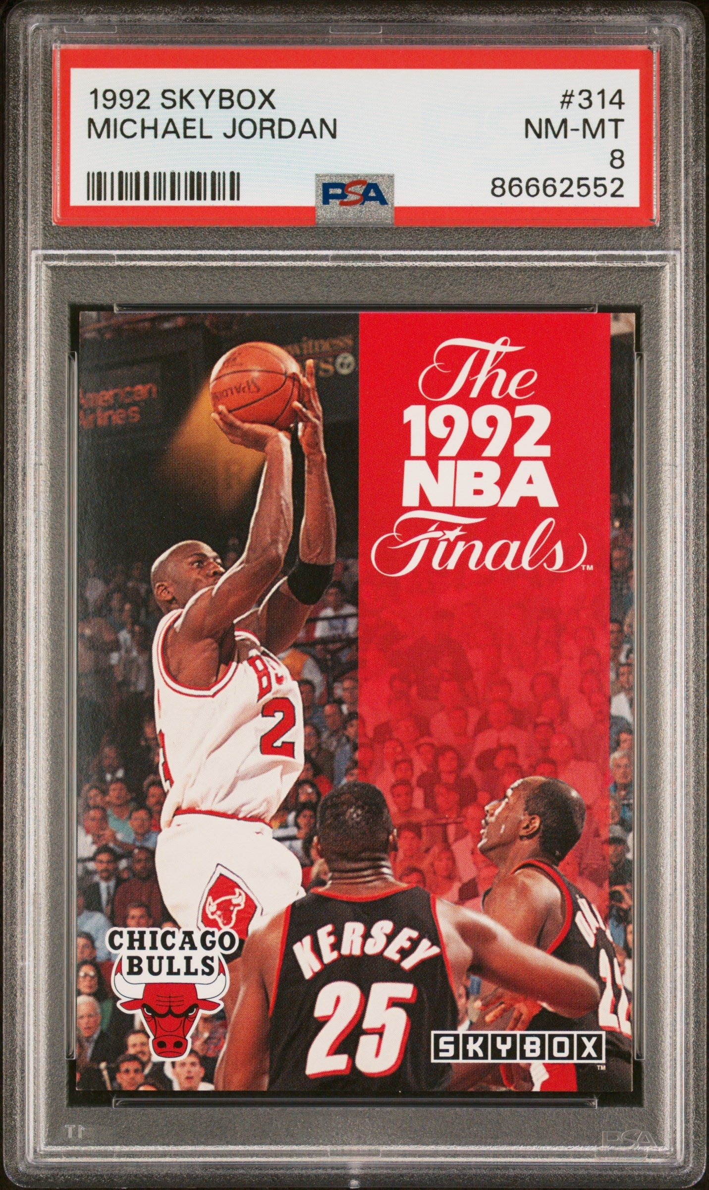 1992 SKYBOX Michael Jordan #314 Basketball Trading Card PSA 8 - Perfect for Collectors, Sports Memorabilia Enthusiasts, and NBA Fans
