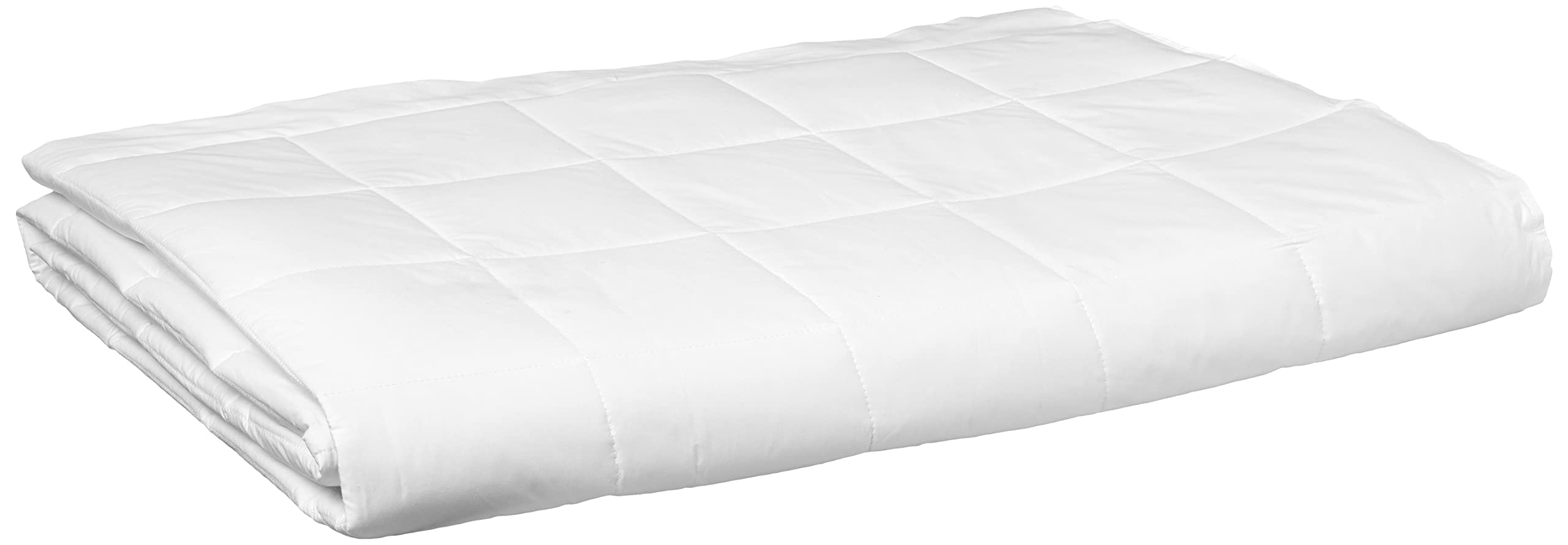 Martex EcoPure 100% Organic Cotton Queen Size Blanket - Lightweight All-Season Comforter Alternative - Box Stitched Design (90x90 Inches, White) - Perfect for Bedroom, Guest Room & Cozy Home Decor