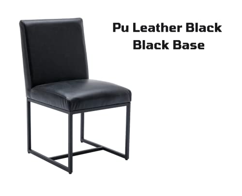 Pu Leather Black & Black Leg