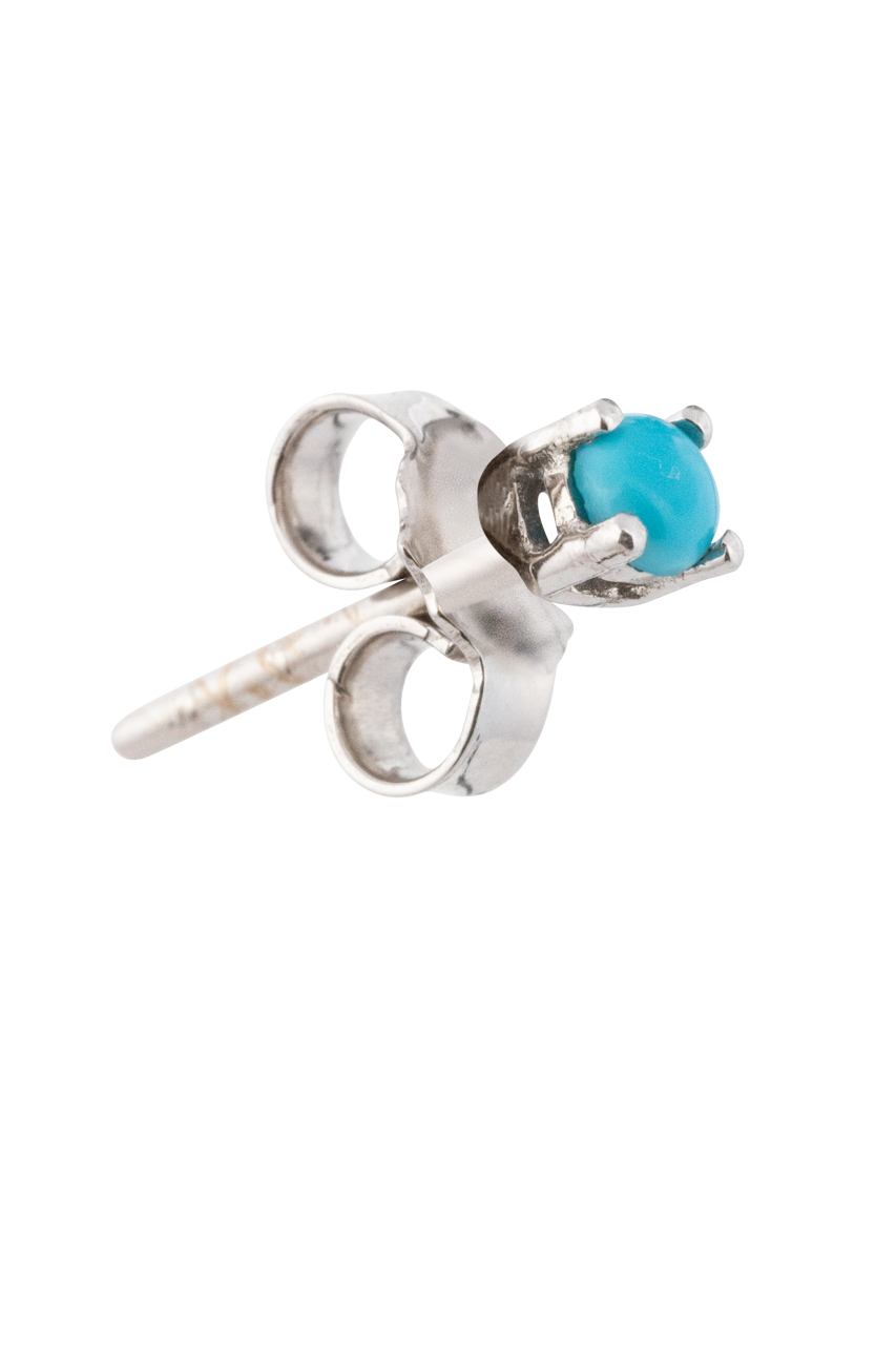 Sleeping Beauty Turquoise Stud Earrings for Women - Genuine Natural Stone Jewelry - Perfect for Everyday Wear & Gift Giving