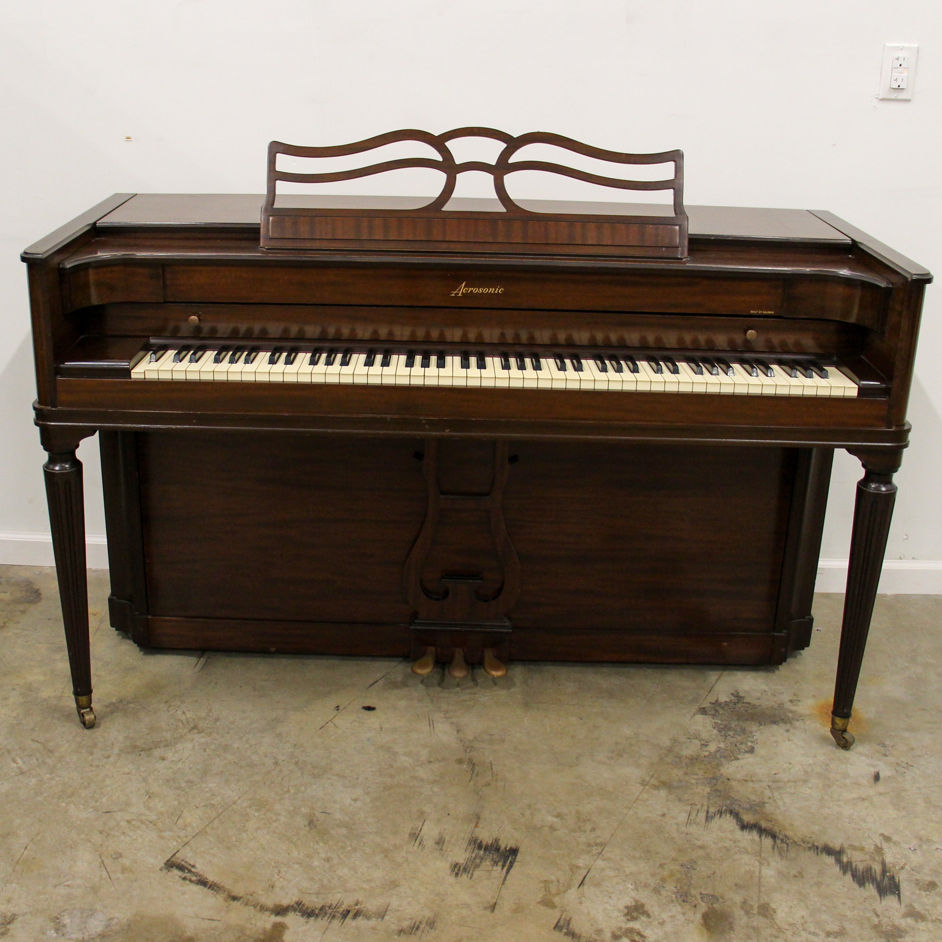Vintage 1950 Acrosonic by Baldwin Spinet Piano - Used Antique Upright Piano for Home, Studio & Collectors | Perfect for Classic Music, Decor & Restoration Projects
