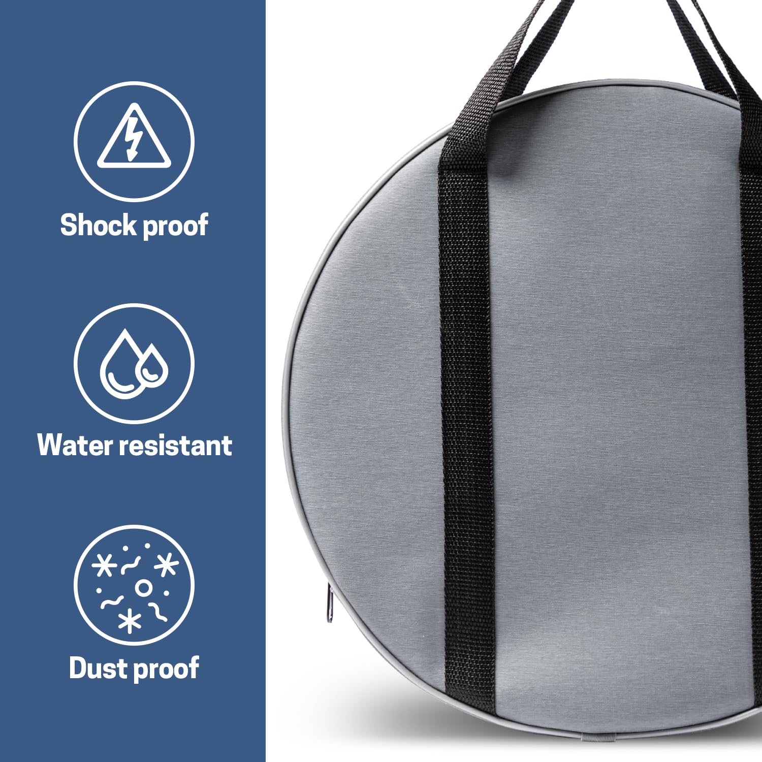 14 Inch Heavy Duty Jumper Cable Bag - Waterproof EV Charging Cable Organizer for Tesla, Nissan Leaf & Electric Cars - Compact Storage Case with Exterior Pocket - Perfect for Garage, Car Trunk & RV Organization - Essential for Road Trips, Camping & Emergency Preparedness - Great Gift for Tesla Owners & EV Enthusiasts - Ideal for Home Charging, Travel & Outdoor Adventures
