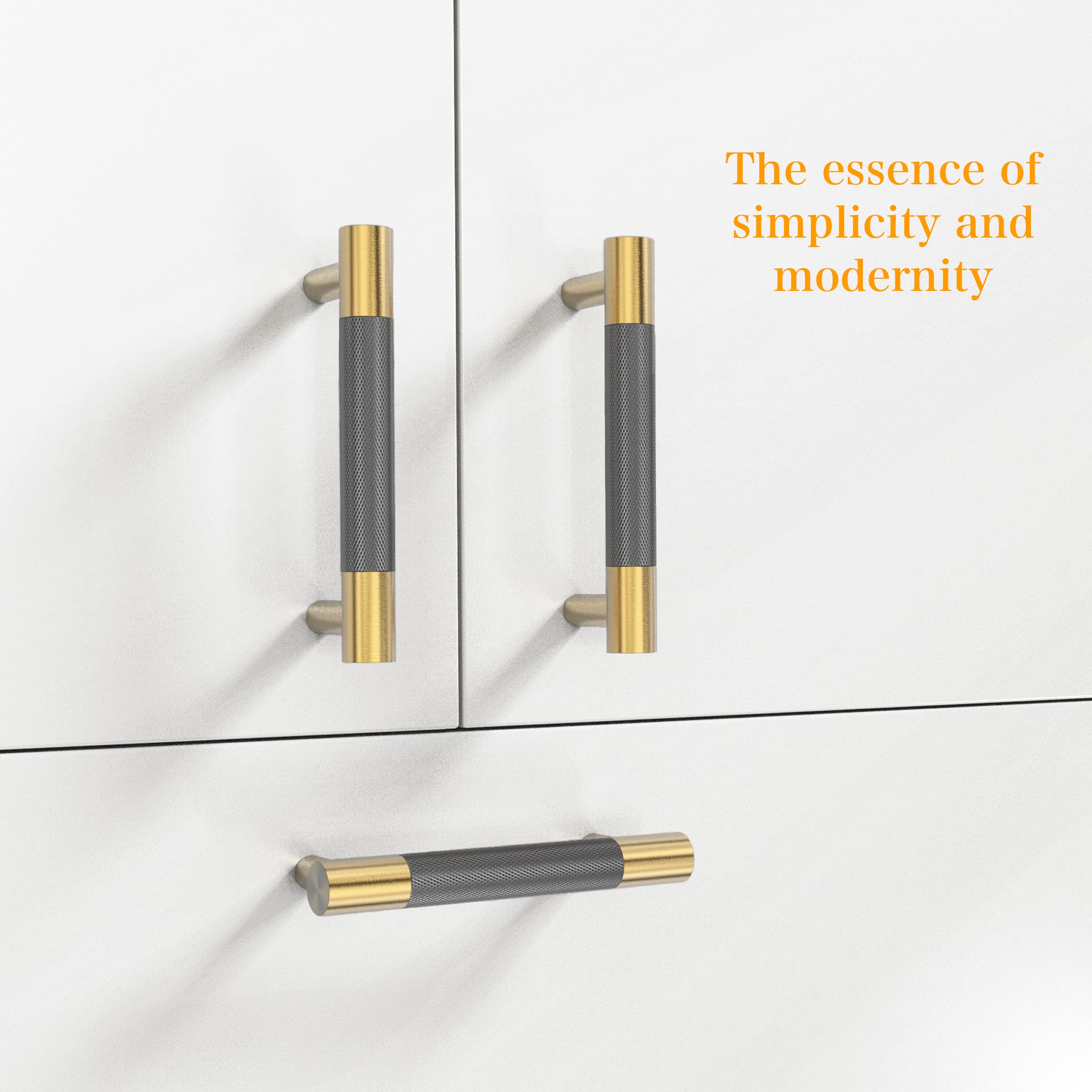 Brushed Satin Gold Cabinet Handles 10 Pack - 4.6