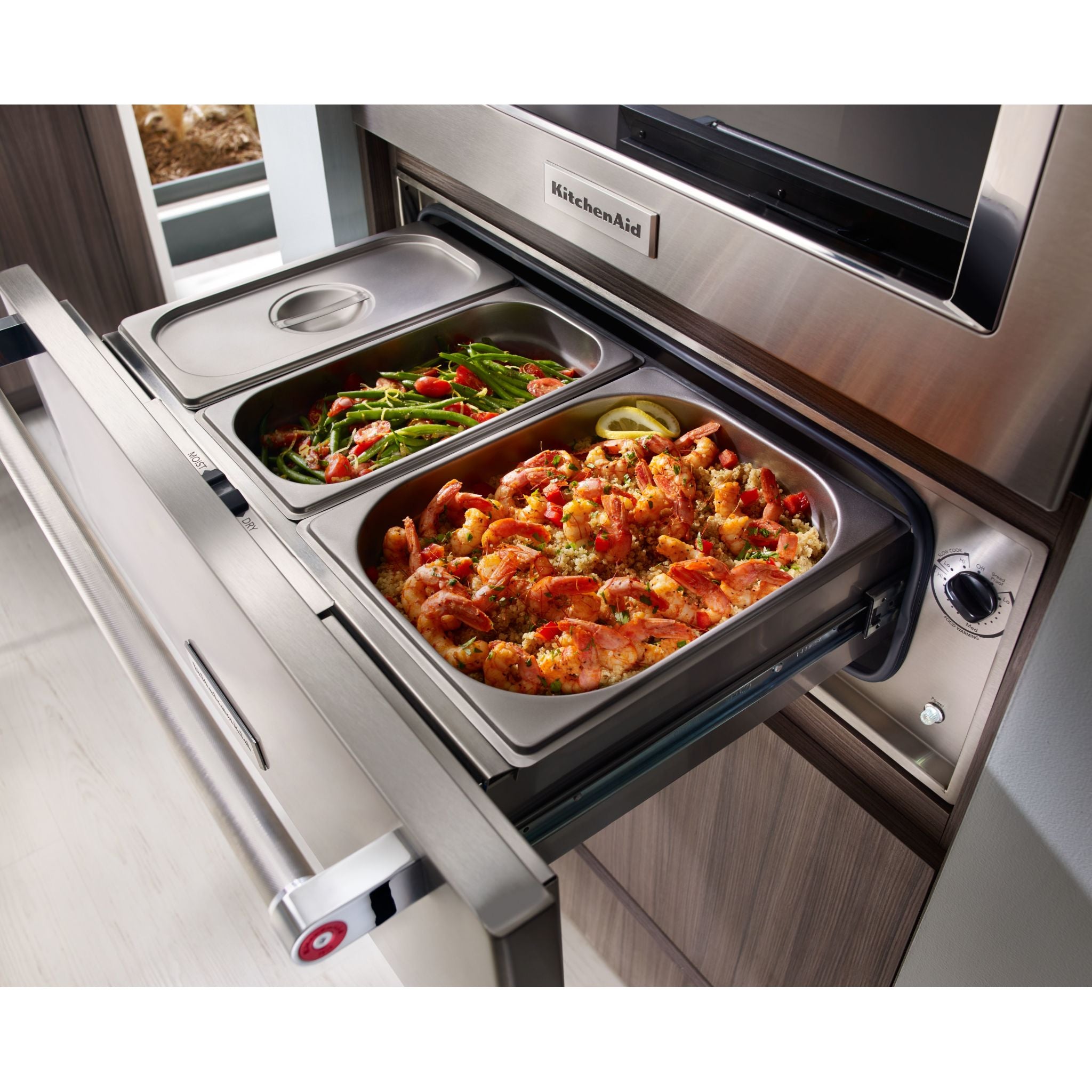 KitchenAid 24-Inch Stainless Steel Warming Drawer (KOWT104ESS) - Keep Food Warm for Entertaining & Holiday Meals