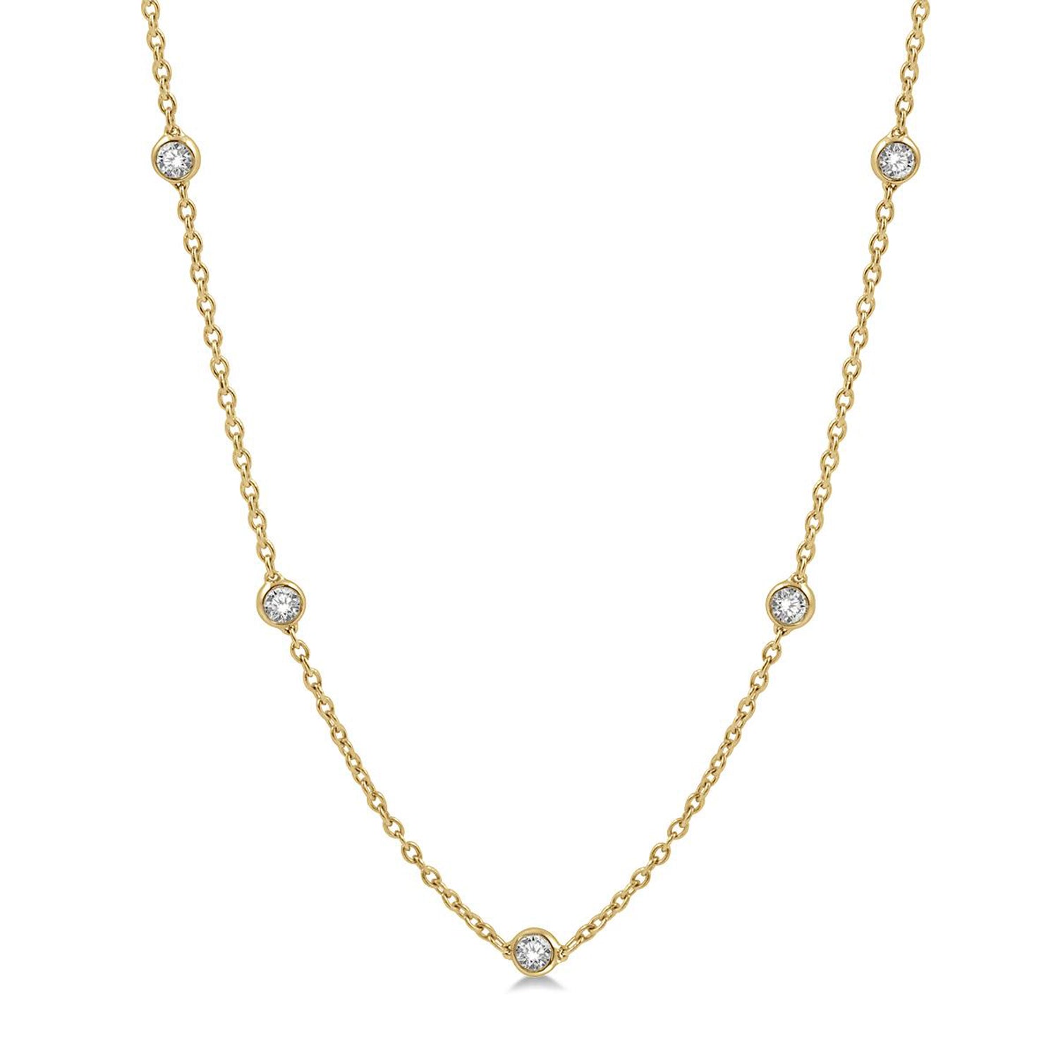 1.00 Carat Round Brilliant Diamond Necklace for Women - 14K White Gold Solitaire Pendant - Perfect for Weddings, Anniversaries & Special Occasions