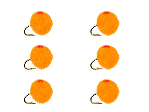 Orange Egg with Red Spot - Size 12 - 6 Pack
