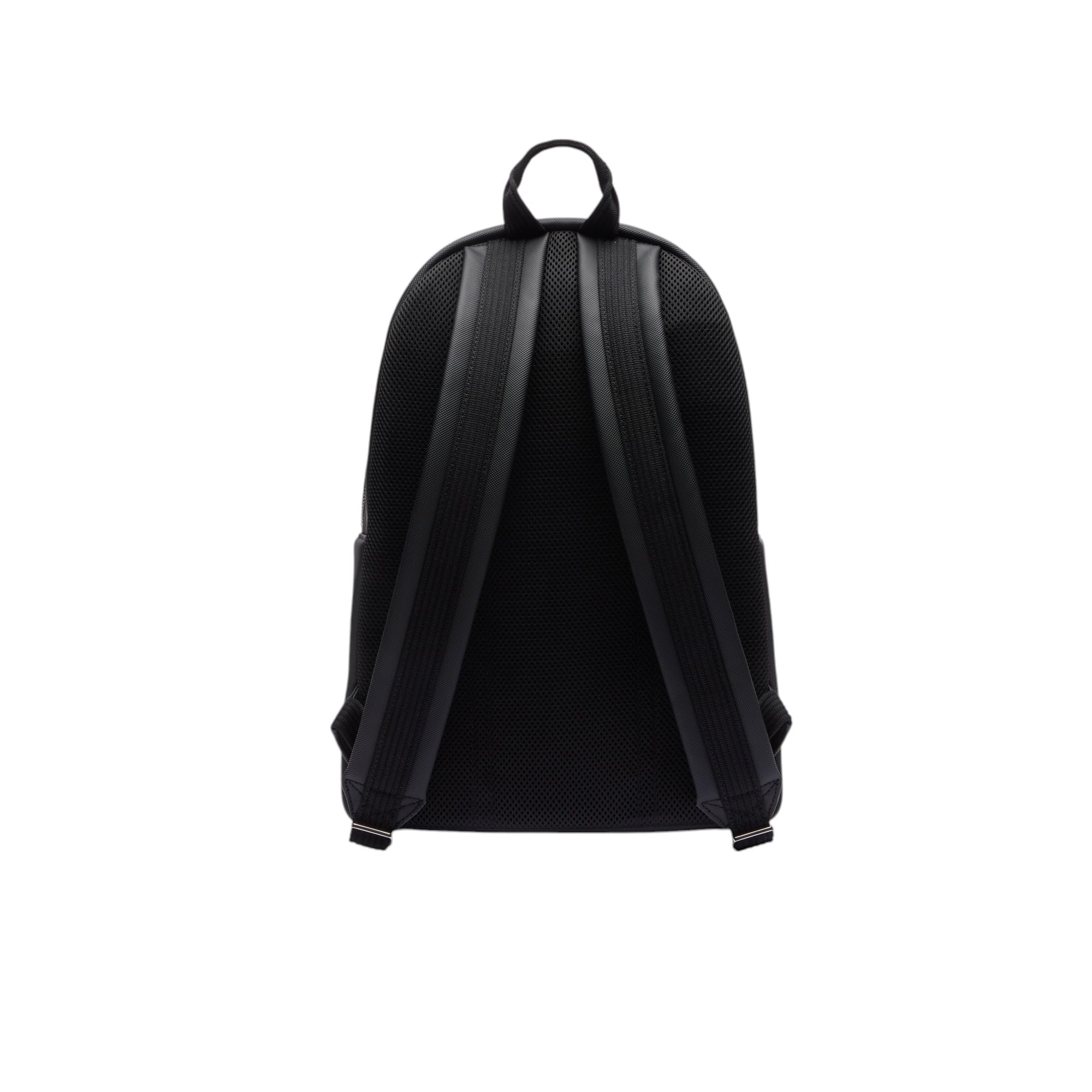 Lacoste Men's Classic Laptop Pocket Backpack - Stylish Black One Size Backpack for Work, School & Travel | Water-Resistant & Durable Design