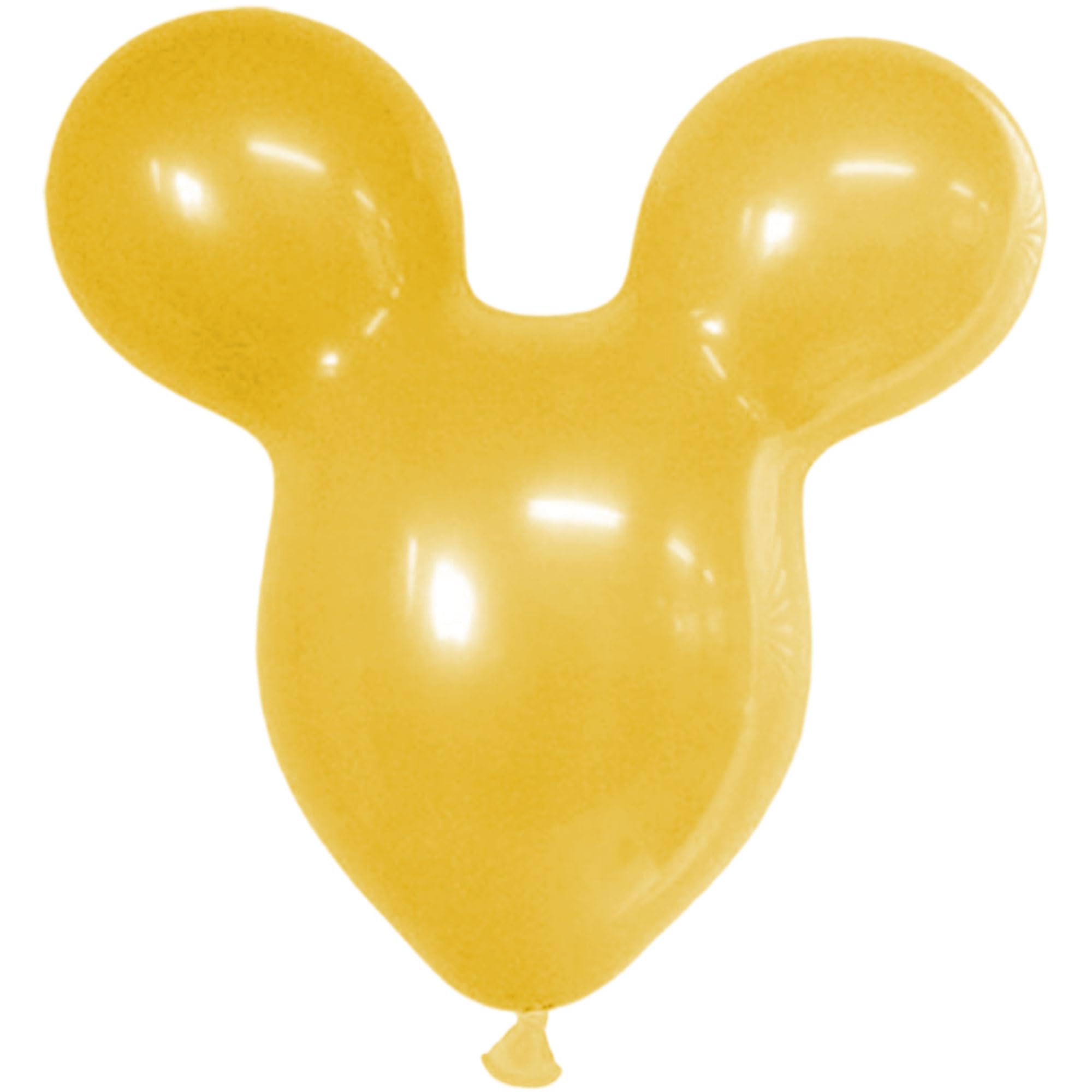 PMU Mouse Head Shaped Balloons 18 Inch - Premium Goldenrod Latex Party Decorations (Pack of 12) - Perfect for Mouse Theme Parties, Birthday Celebrations & Disney Events