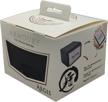 Premium Aegis Armory Deck Case - Holds 110+ Cards - Durable Black Storage for MTG, Yu-Gi-Oh & Collectible Card Games - Perfect for Travel, Tournaments & Card Protection