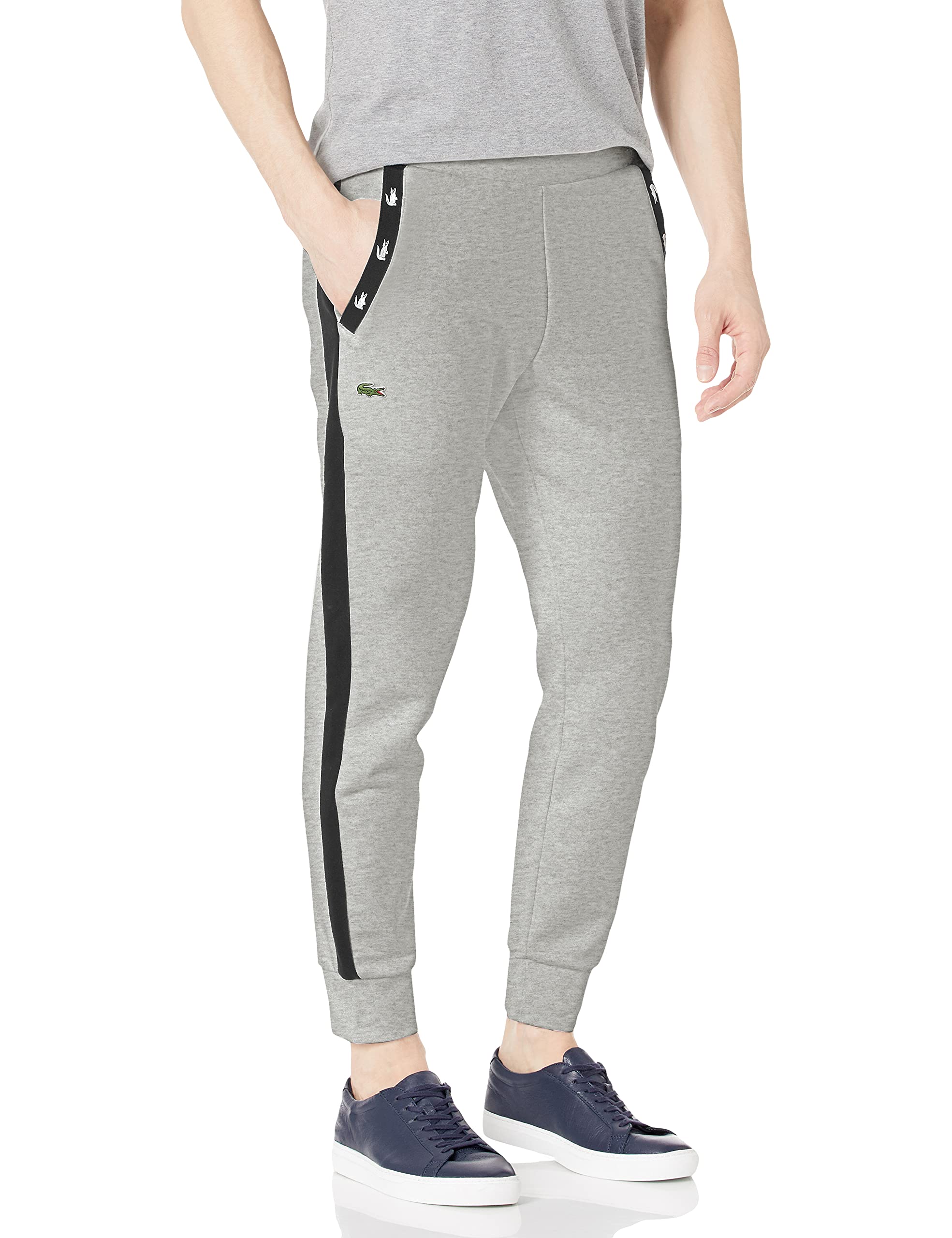 Lacoste Men's Colorblock Logo Tape Jogger Sweatpants - Casual Athletic Pants for Gym, Running & Lounge Wear
