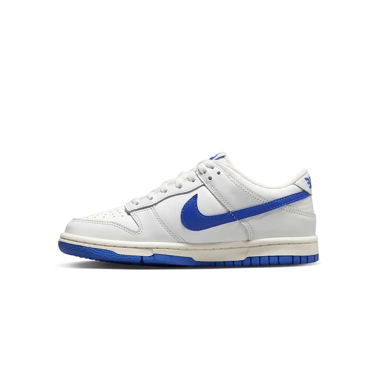 Nike Kids Dunk Low Sneakers - White & Royal Blue Basketball Shoes for Boys & Girls | Perfect for School, Sports & Casual Wear