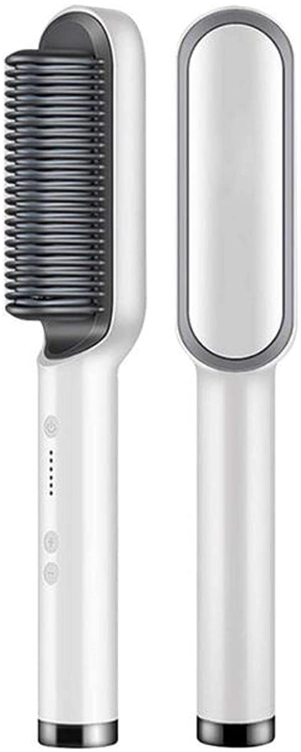 JGJ Professional Hair Straightening Brush for Women - 3-in-1 Styling Tool with Adjustable Temperature (Multiple Colors) | Perfect for Home Use, Travel & Salon-Quality Styling