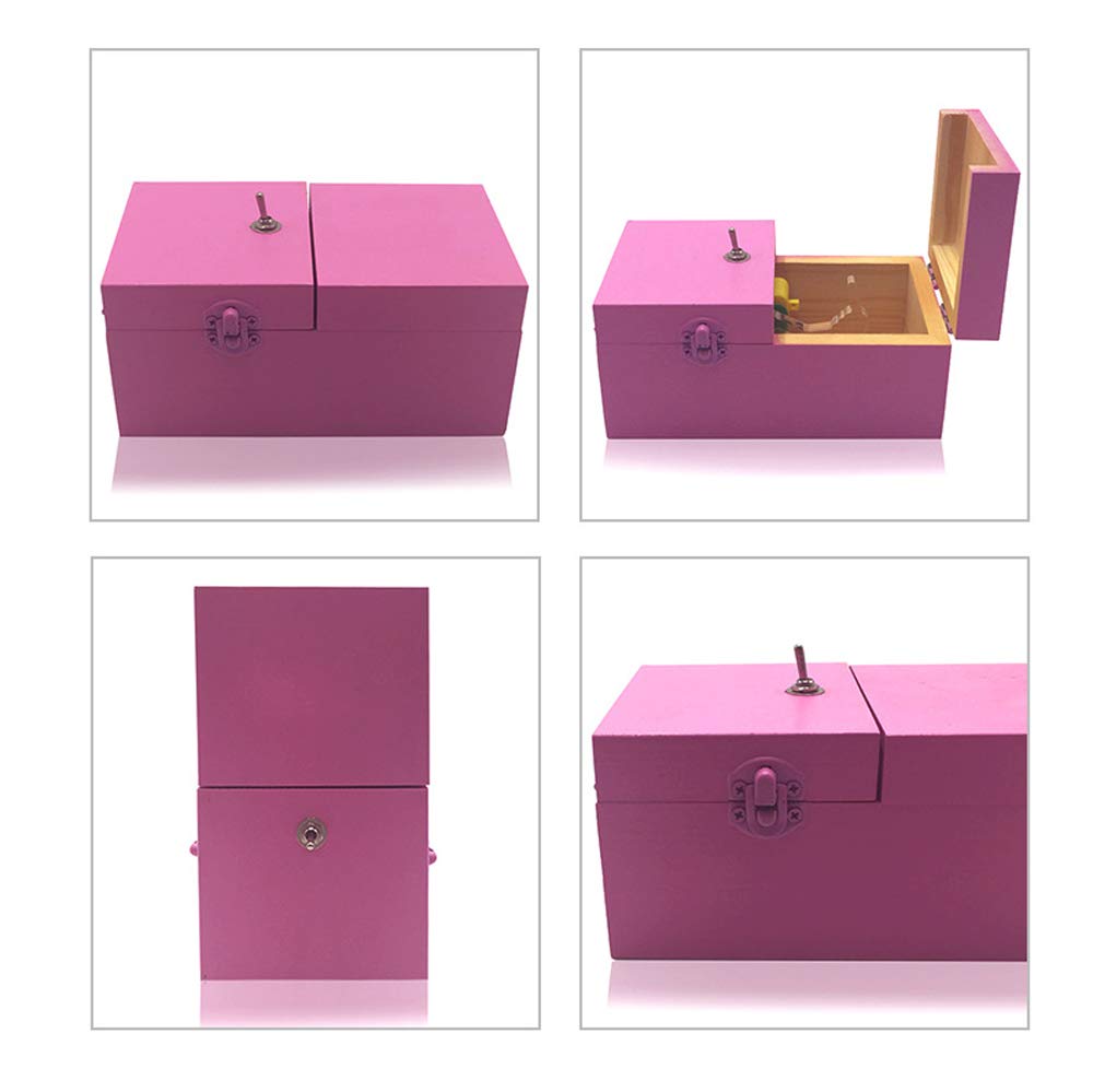 Handcrafted Wooden Self-Turning Off Storage Box - Fully Assembled Gift for Adults & Kids | Perfect for Home Organization, Toy Storage & Unique Present Ideas