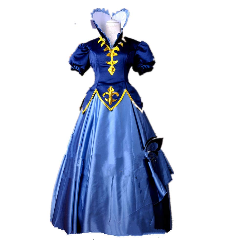 Anime Juvia Lockser Cosplay Costume - Fairy Tail Blue Hair Wig & Dress Set for Halloween, Christmas Parties, Conventions, and Cosplay Performances