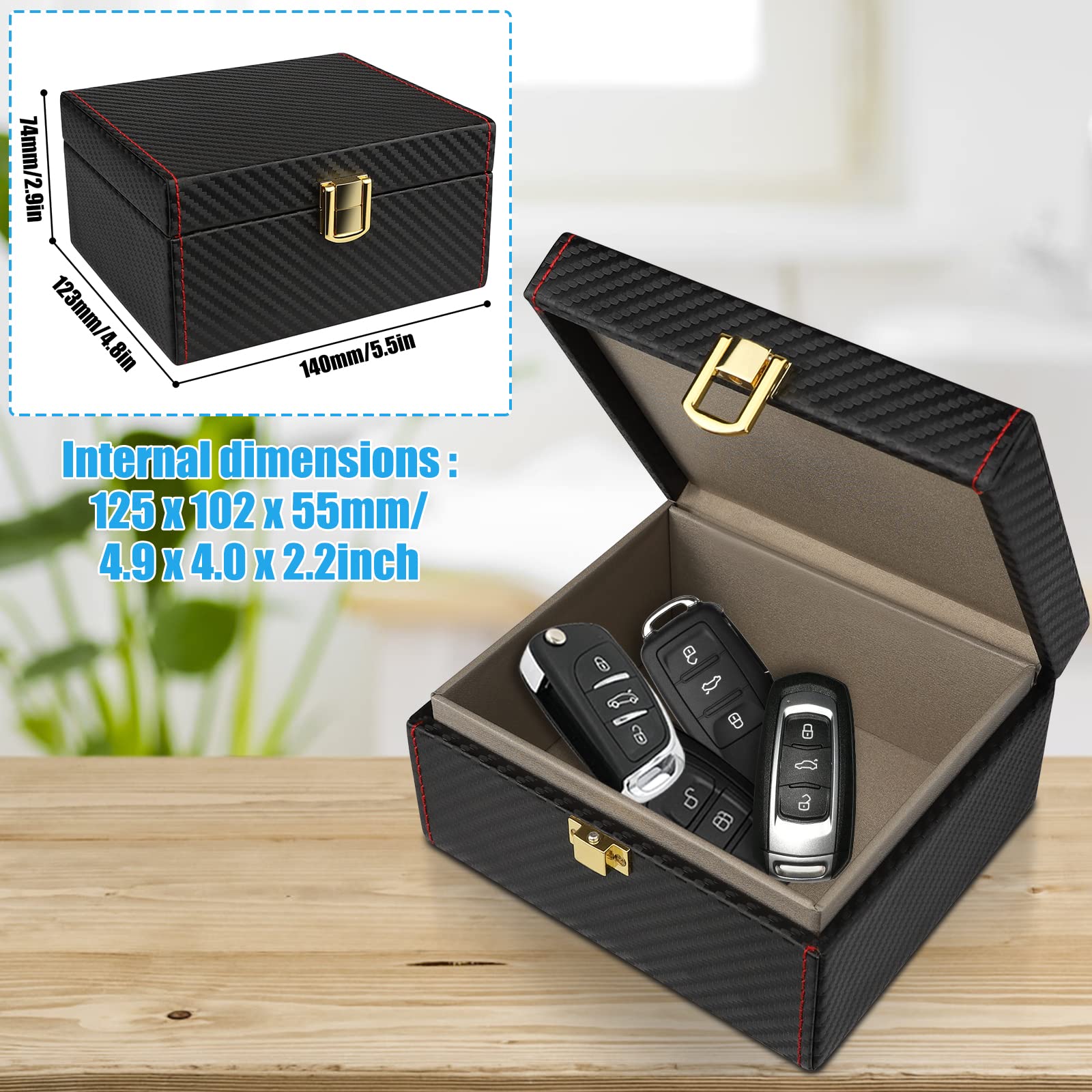 Faraday Box with 2 Pouches - RFID Signal Blocker for Car Keys & Key Fob Protector - Anti-Theft Faraday Cage for Keyless Entry Vehicles - Large Size for Phones & Electronics - Perfect for Travel & Home Security