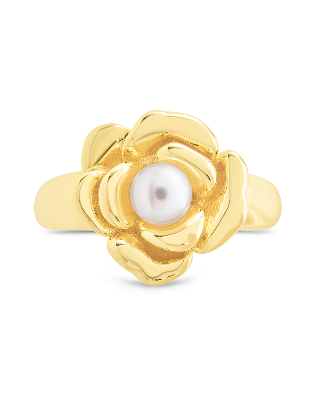 Rosa Pearl Flower Ring for Women - Elegant Floral Jewelry Gift for Wedding, Anniversary & Special Occasions
