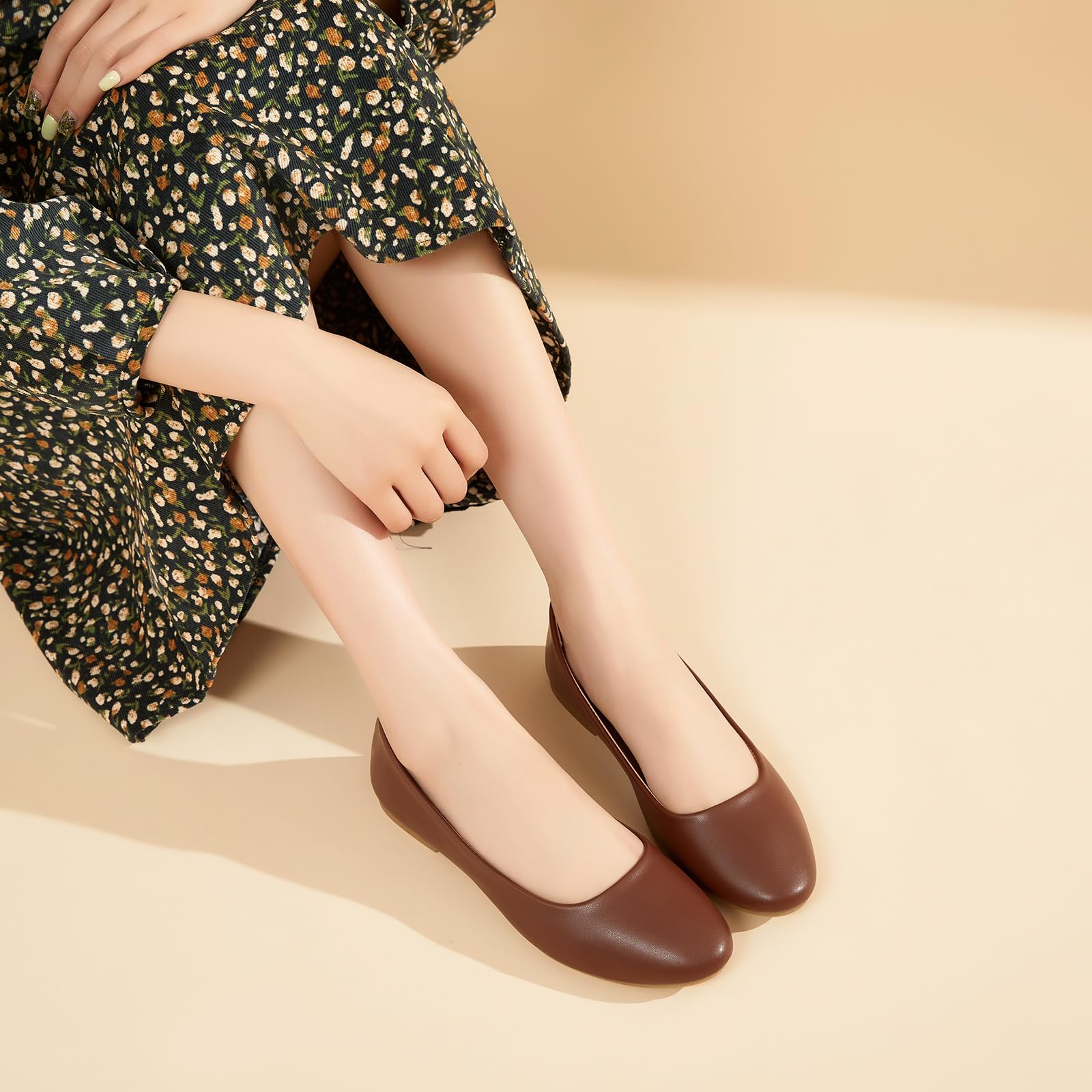 **Hash Bubbie Women's Ballet Flats - Comfortable PU Leather Slip-On Dress Shoes for Women | Perfect for Work, Parties & Casual Wear**