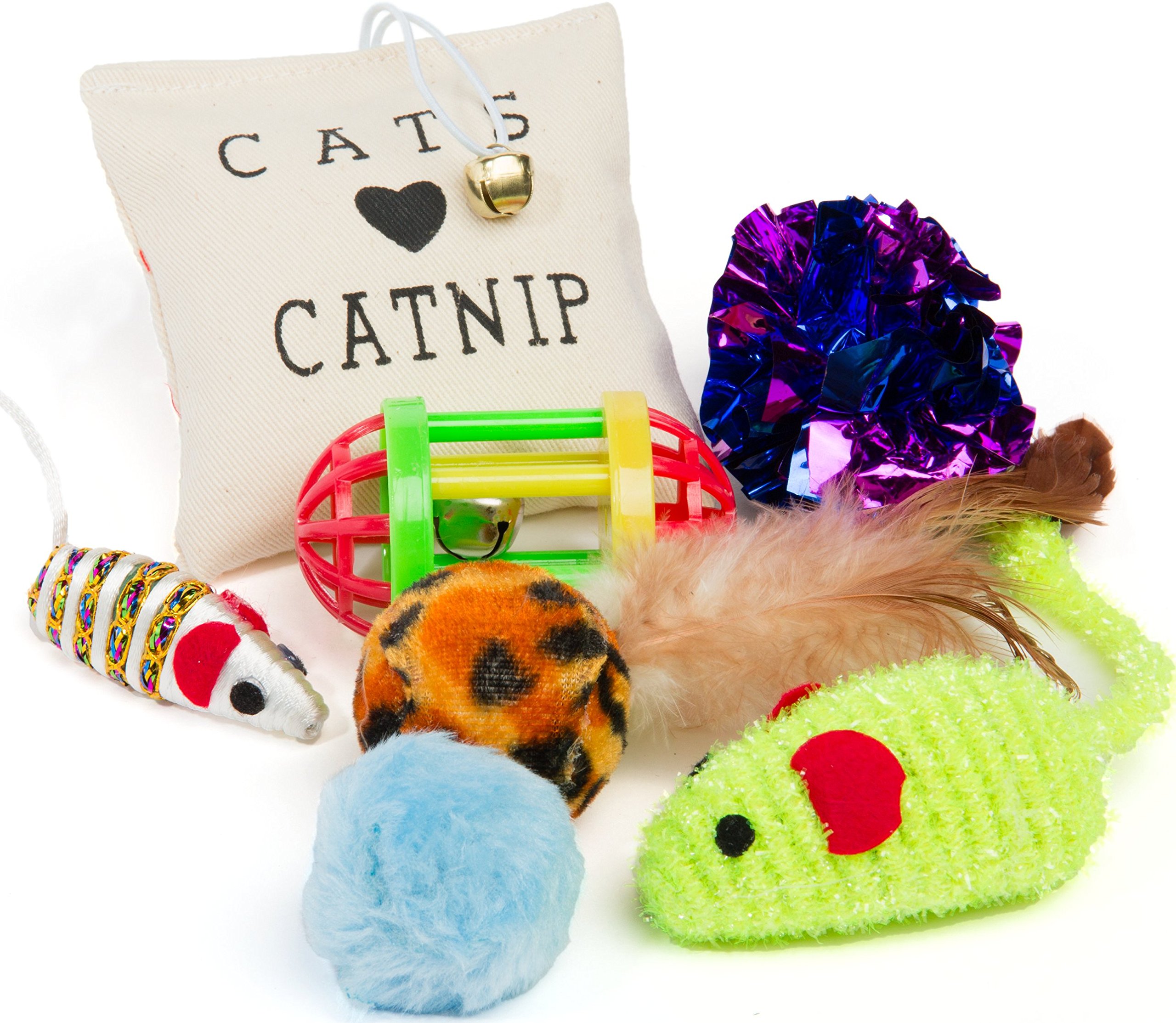 Friends Forever Kitten Toys Variety Pack - 20-Piece Cat Toys Set with Fishing Pole, Catnip Pillow & More | Interactive Play Toys for Indoor Cats, Kittens & Adult Cats | Perfect for Playtime, Exercise & Bonding