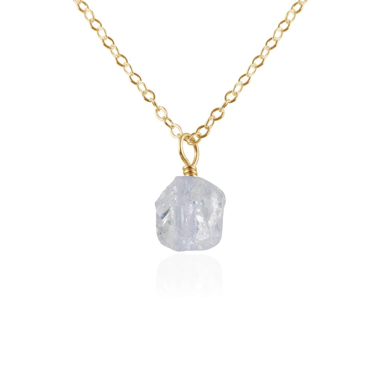Natural Raw Crystal Quartz Pendant Necklace - Healing Stone Jewelry for Women, Men | Spiritual Protection, Energy Cleansing | Perfect for Meditation, Yoga & Everyday Wear