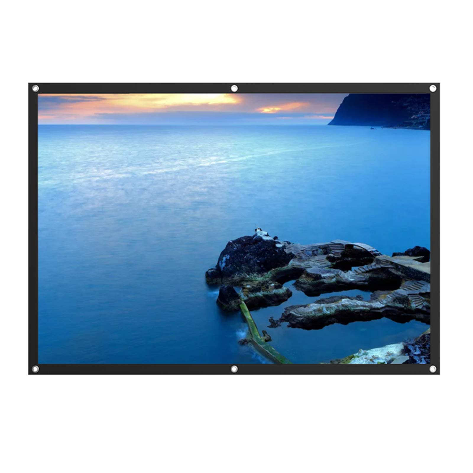 84 Inch 16:9 HD 4K Projector Screen - Foldable Indoor/Outdoor Movie Screen for Home Theater, Gaming, Office Presentations, Education & Public Displays | Portable for Backyard Movies, Business Meetings & Classroom Learning
