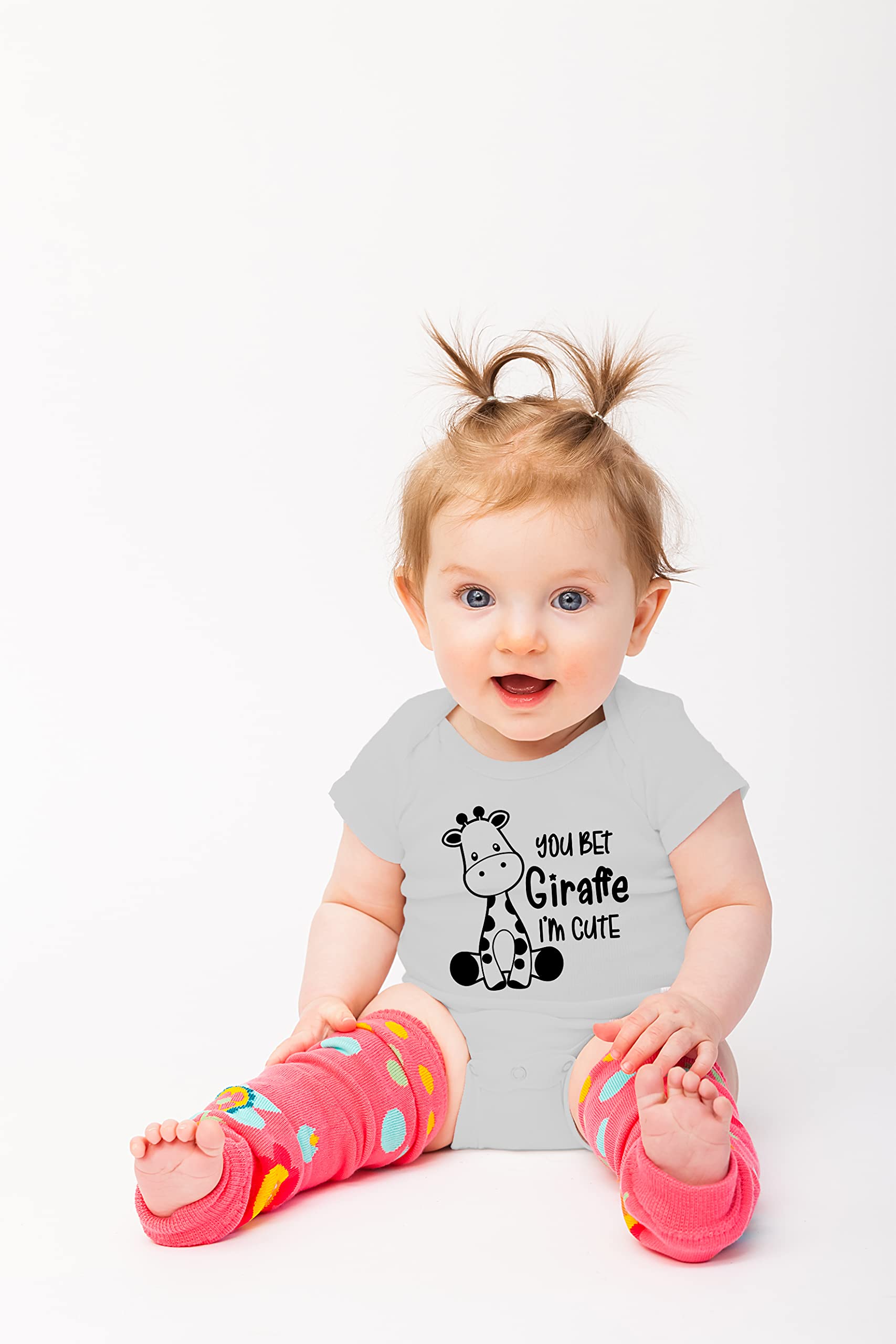Funny Baby Bodysuit - 'You Bet Giraffe I'm Cute' Onesie for Newborns - Baby Girl & Boy Outfit - Perfect for Playdates, Photo Shoots & Everyday Wear