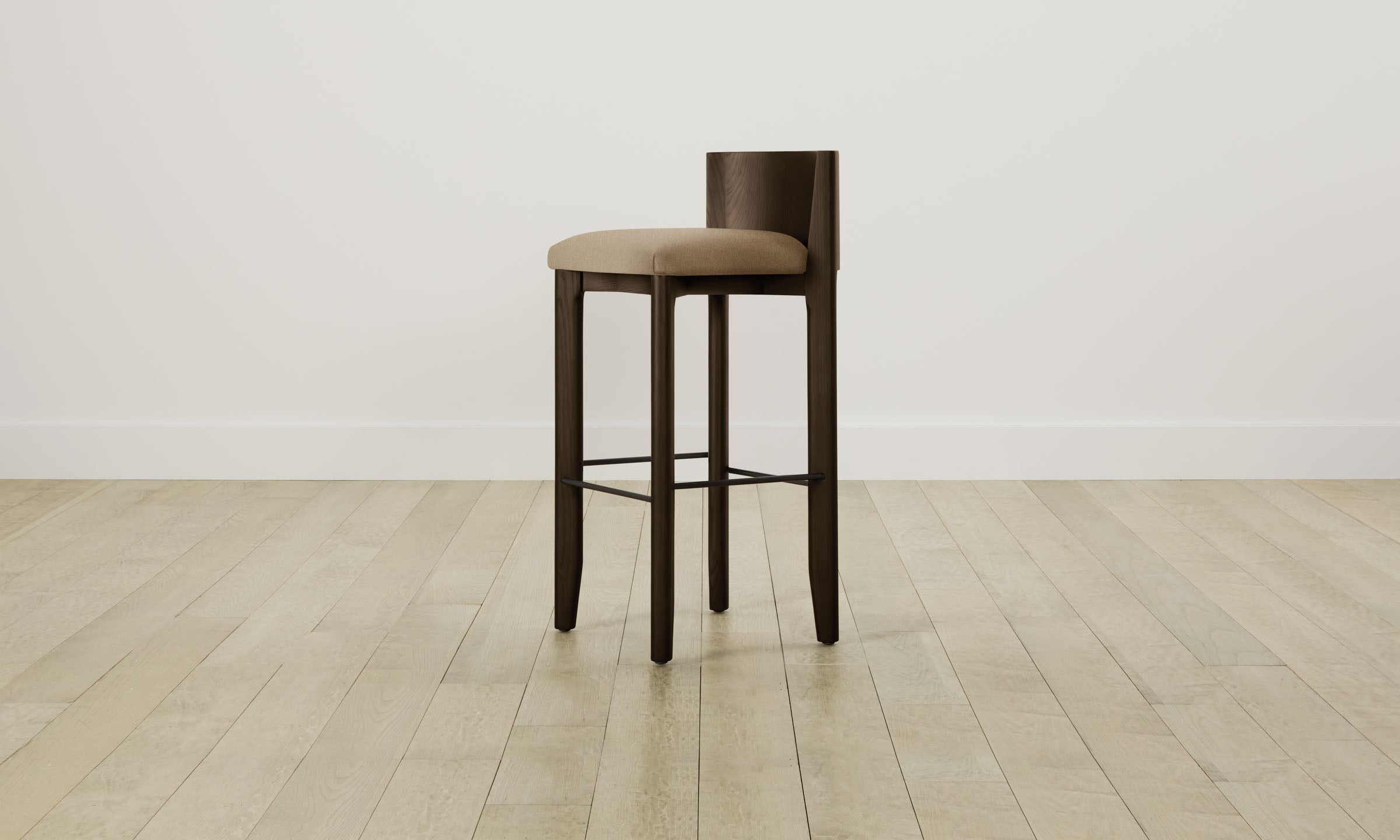 Premium Italian Brushed Wool Fox Bar Stool - The Delancey Counter Stool for Kitchen Island, Breakfast Nook & Home Bar - Modern & Comfortable Seating